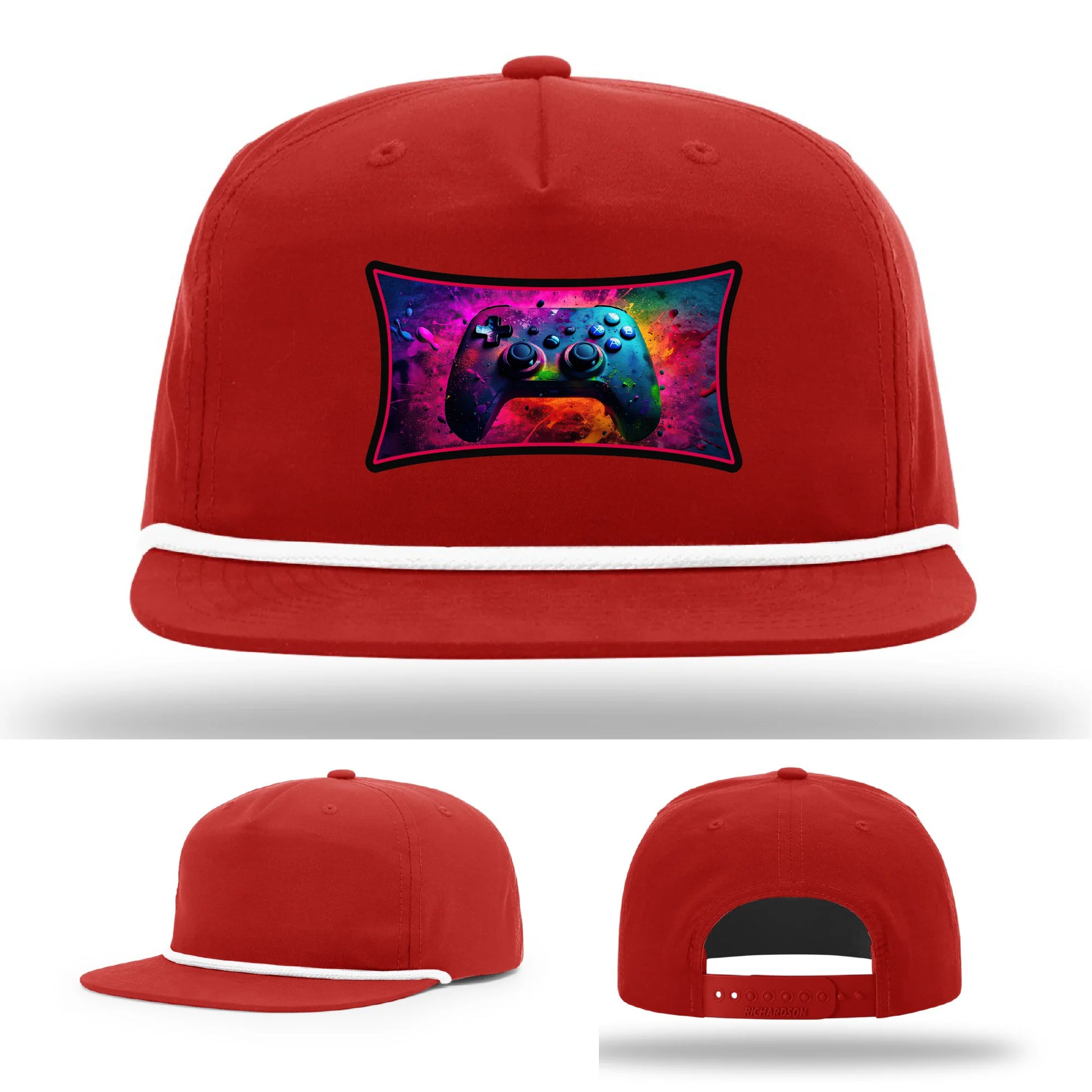 Next Level Gamer Leather Patch Hat Controller Graphic