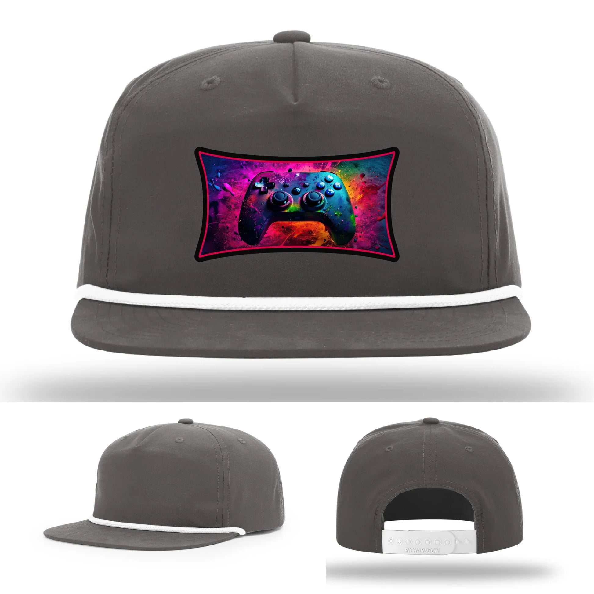 Next Level Gamer Leather Patch Hat Controller Graphic