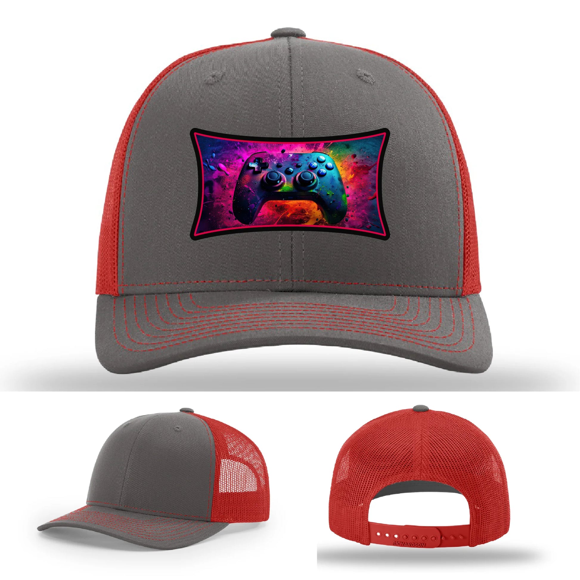 Next Level Gamer Leather Patch Hat Controller Graphic