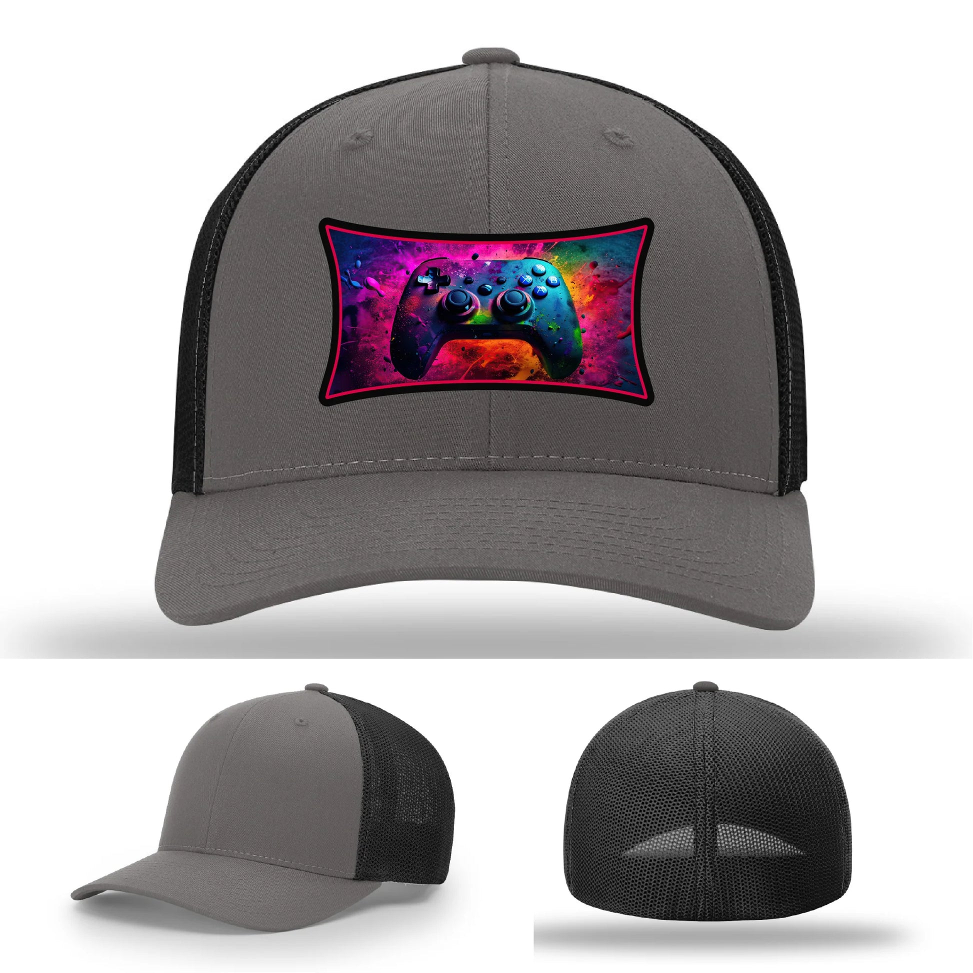 Next Level Gamer Leather Patch Hat Controller Graphic