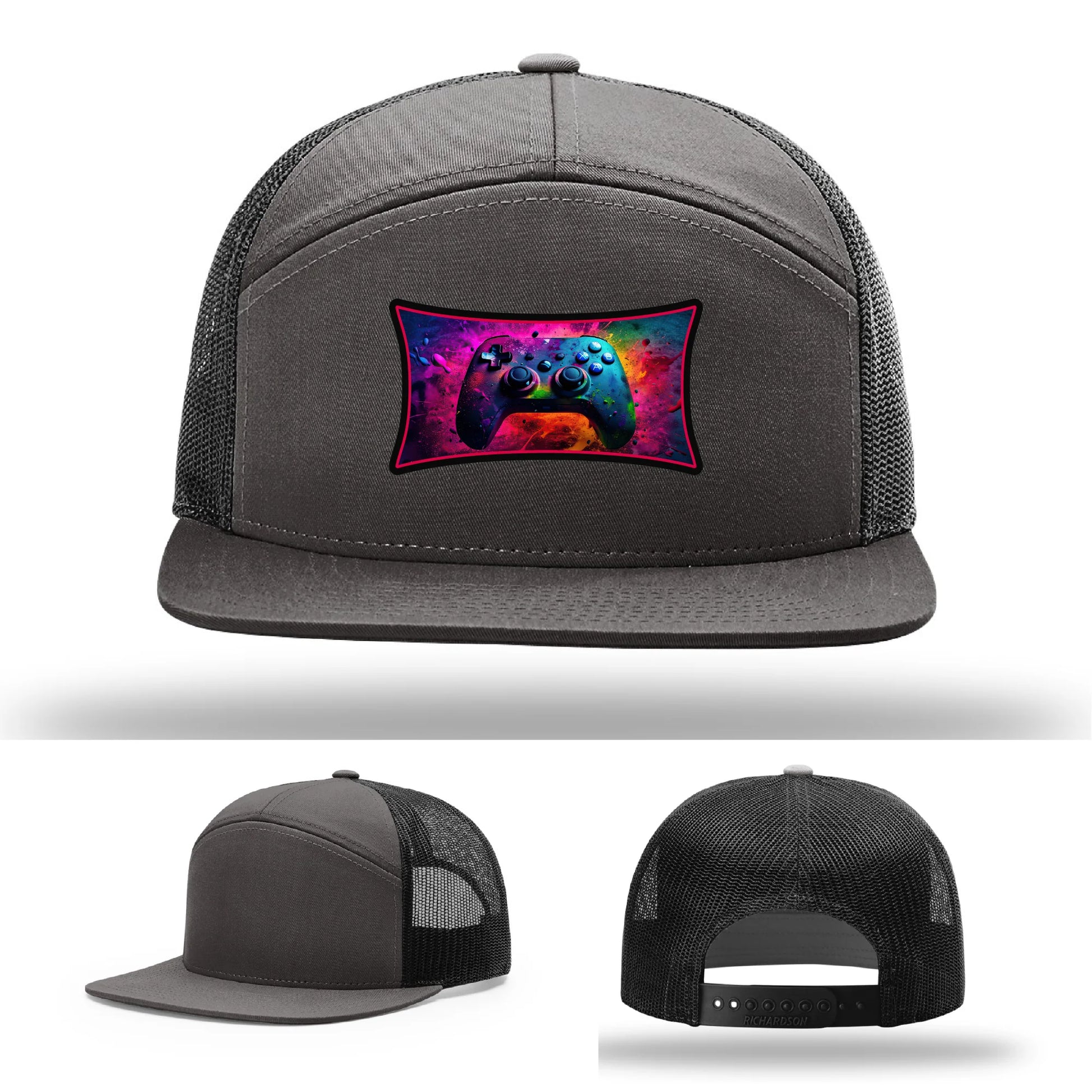 Next Level Gamer Leather Patch Hat Controller Graphic