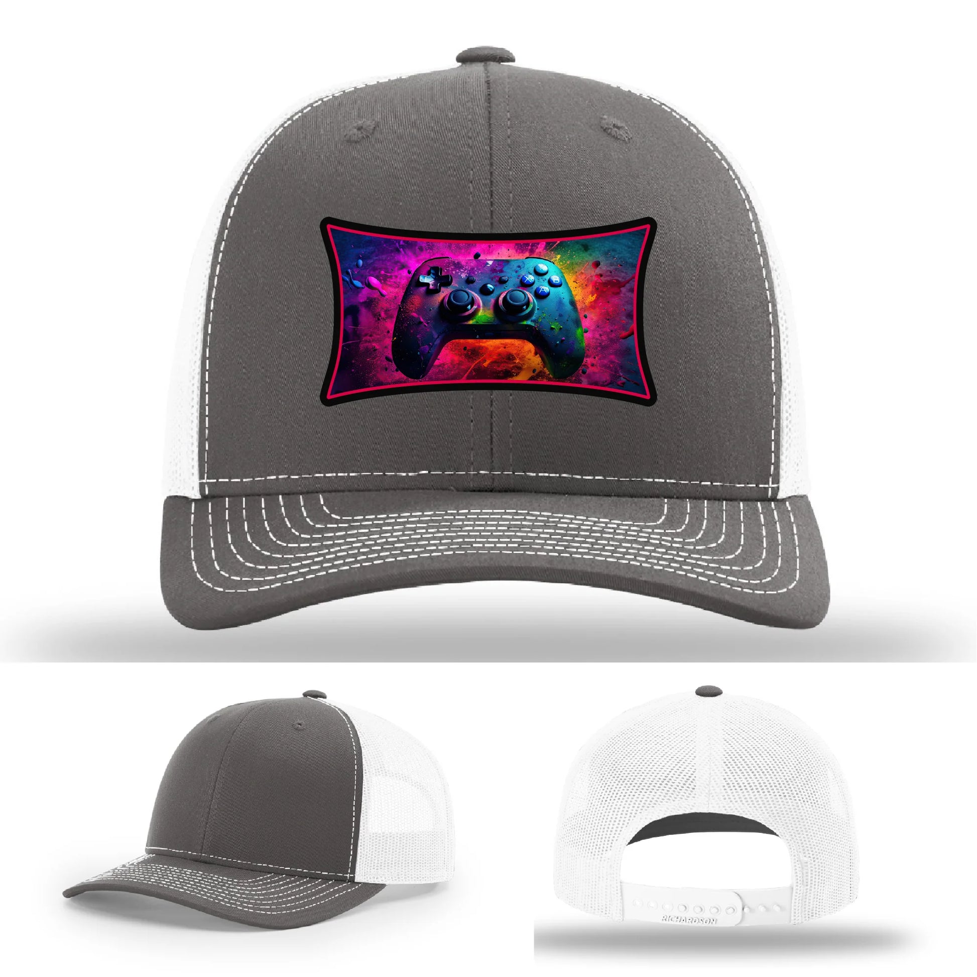 Next Level Gamer Leather Patch Hat Controller Graphic