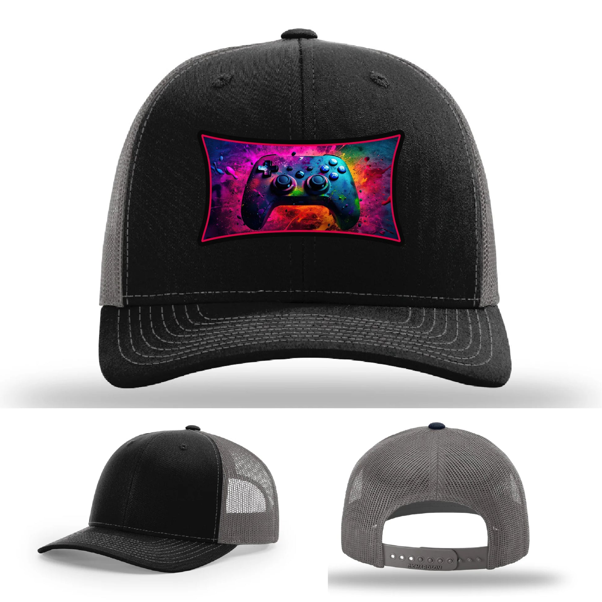 Next Level Gamer Leather Patch Hat Controller Graphic