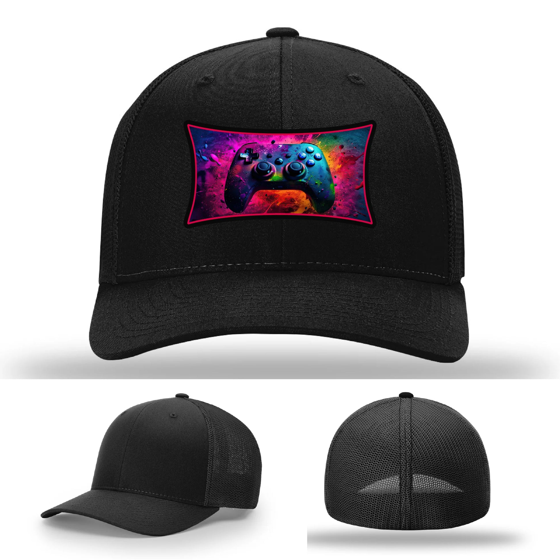 Next Level Gamer Leather Patch Hat Controller Graphic