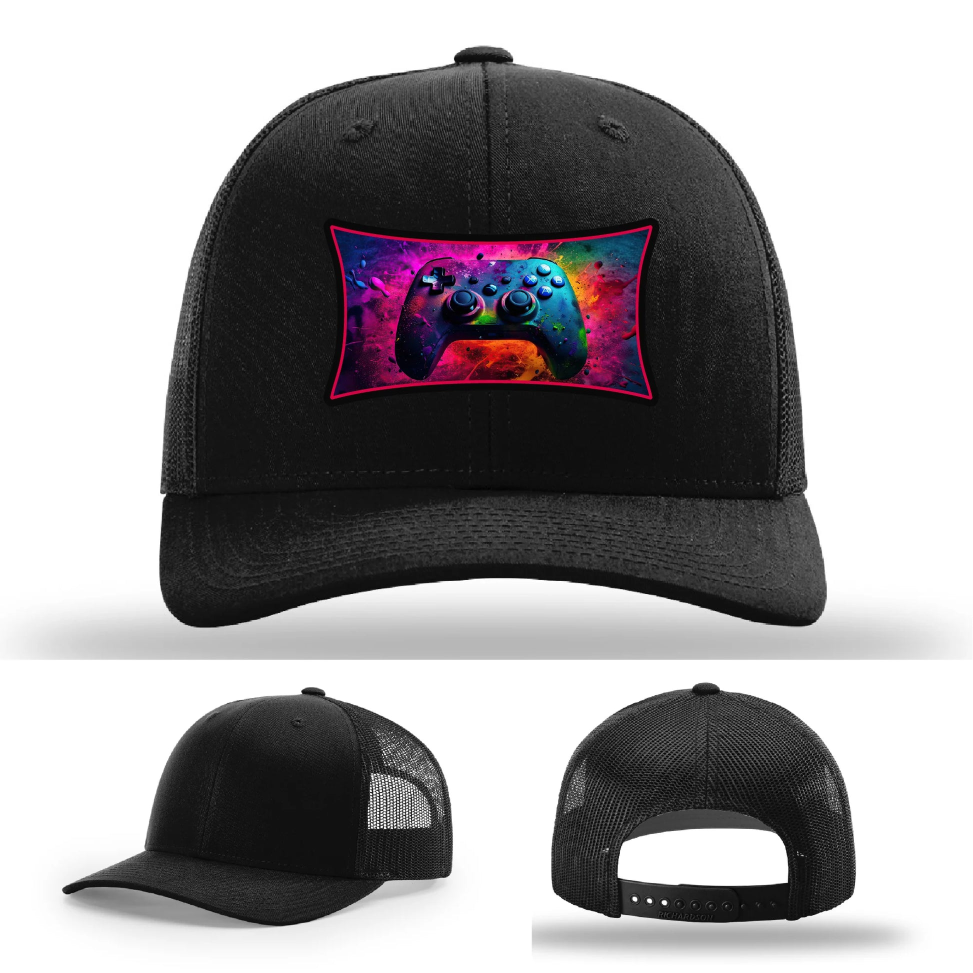 Next Level Gamer Leather Patch Hat Controller Graphic