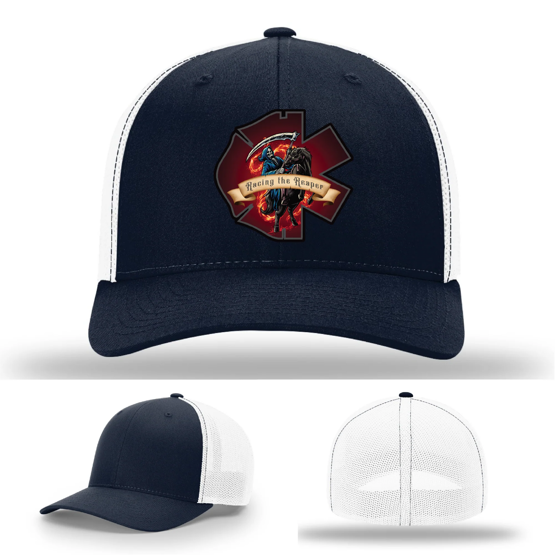 Fire and EMS Reaper Leather Patch Hat