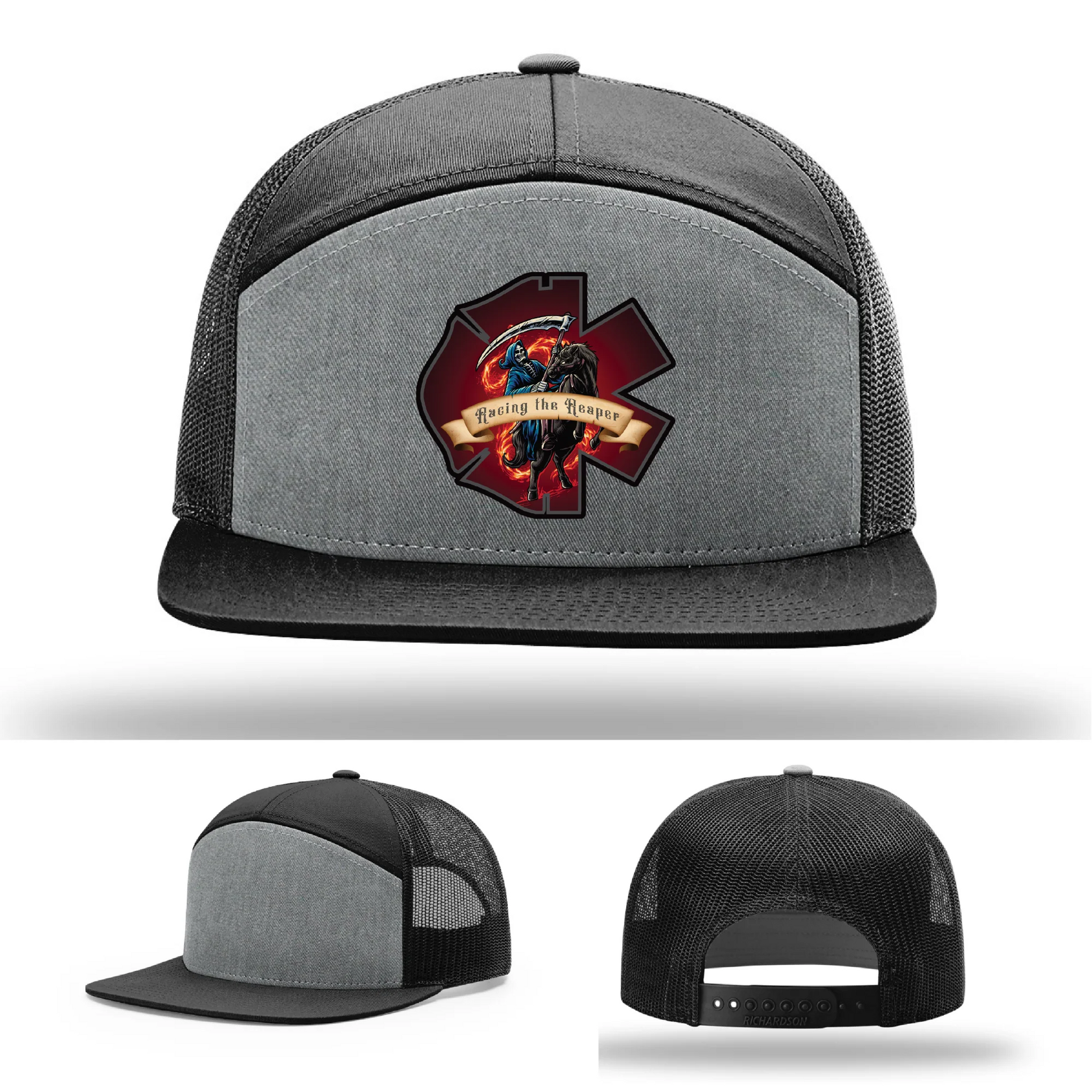 Fire and EMS Reaper Leather Patch Hat