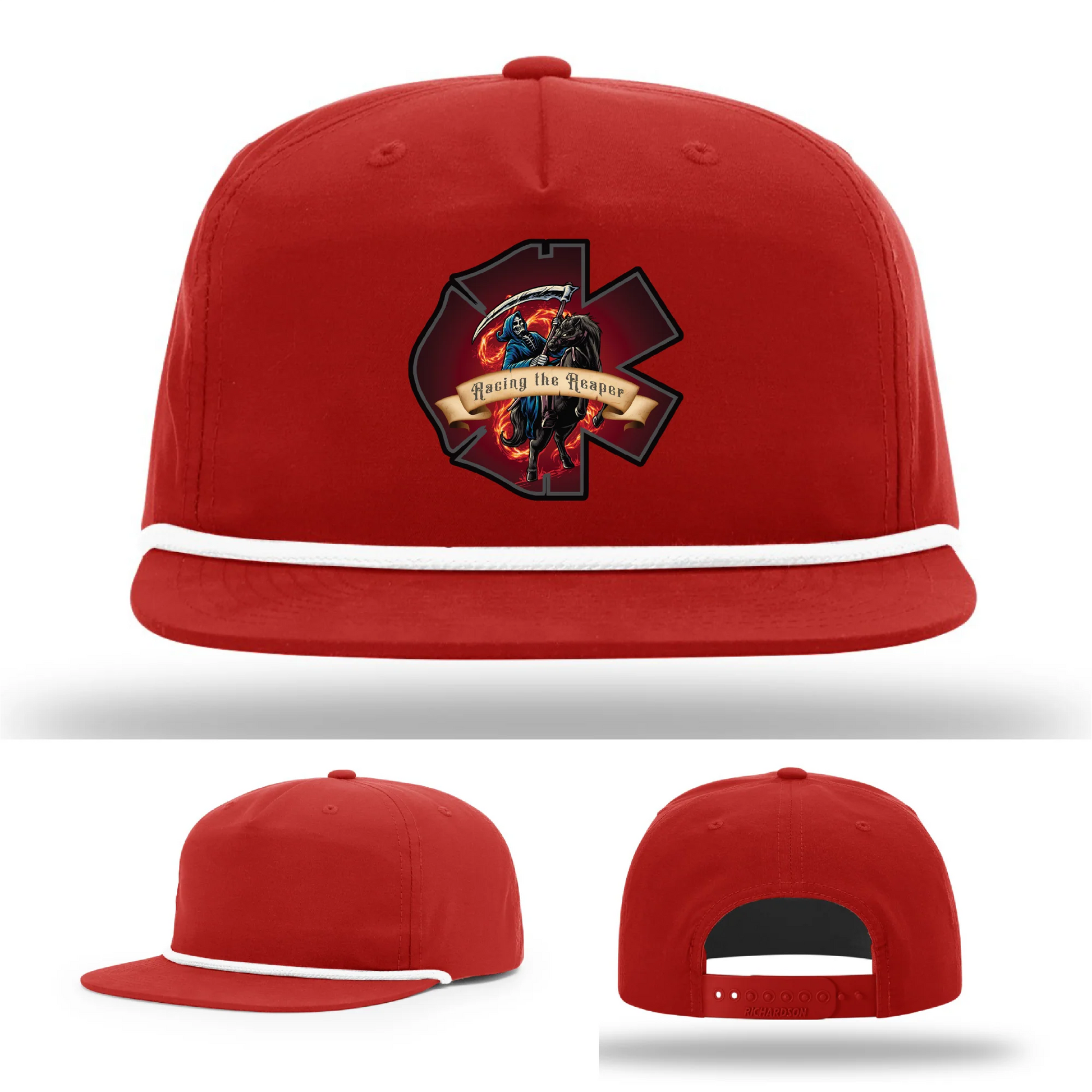 Fire and EMS Reaper Leather Patch Hat