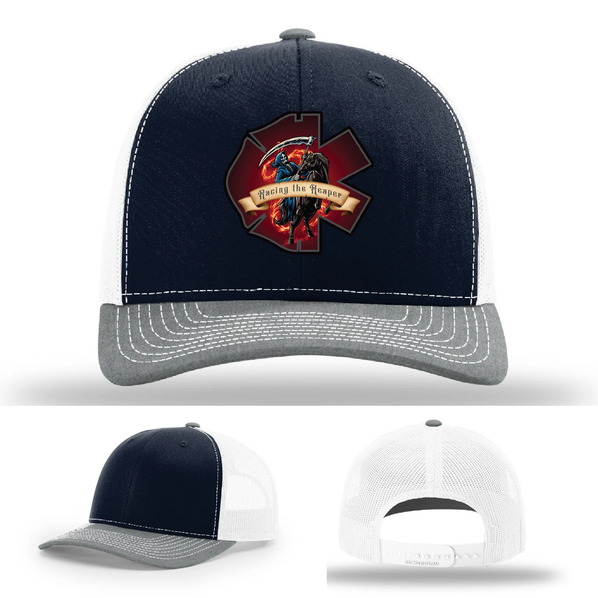 Fire and EMS Reaper Leather Patch Hat
