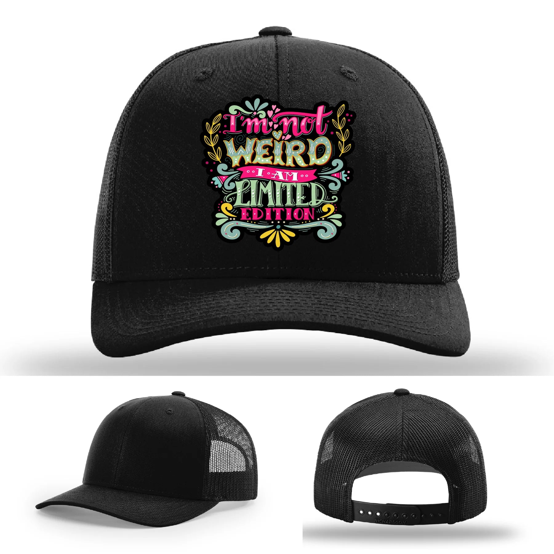I’m Not Weird Leather Patch Hat