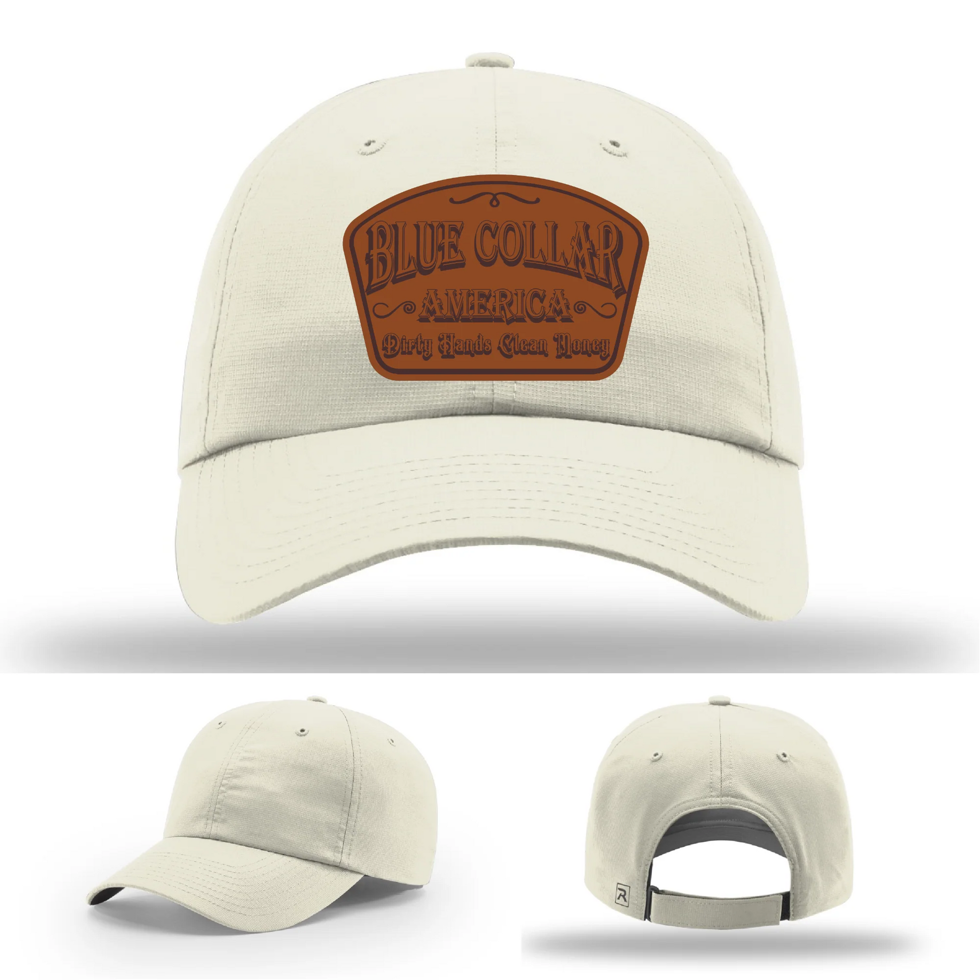 Dirty Hands Clean Money Leather Patch Hat
