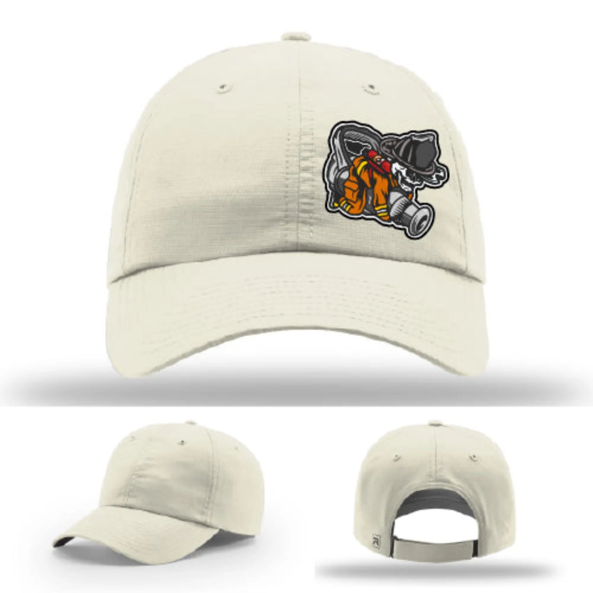 Straight Stream Psycho Firefighter Leather Patch Hat