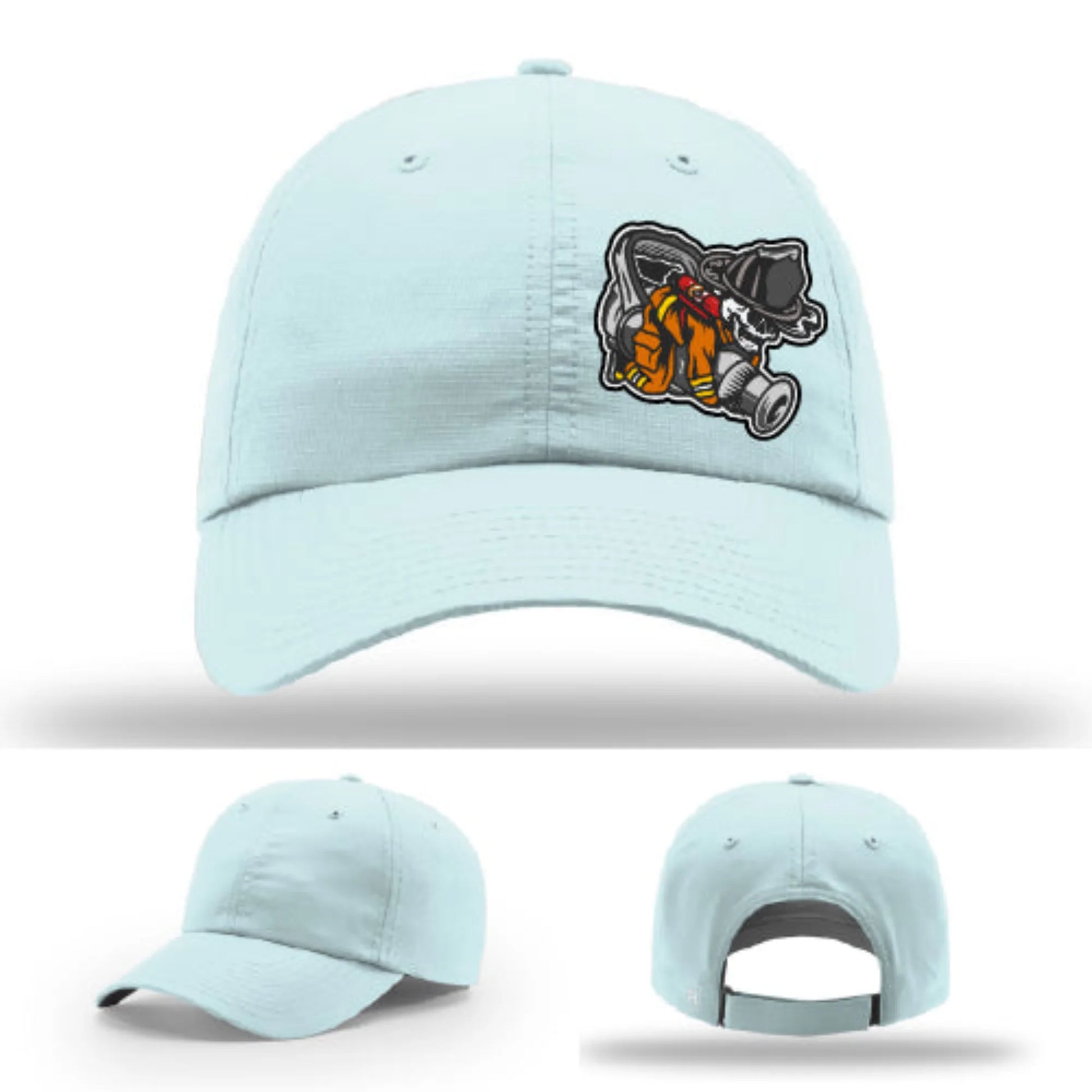 Straight Stream Psycho Firefighter Leather Patch Hat
