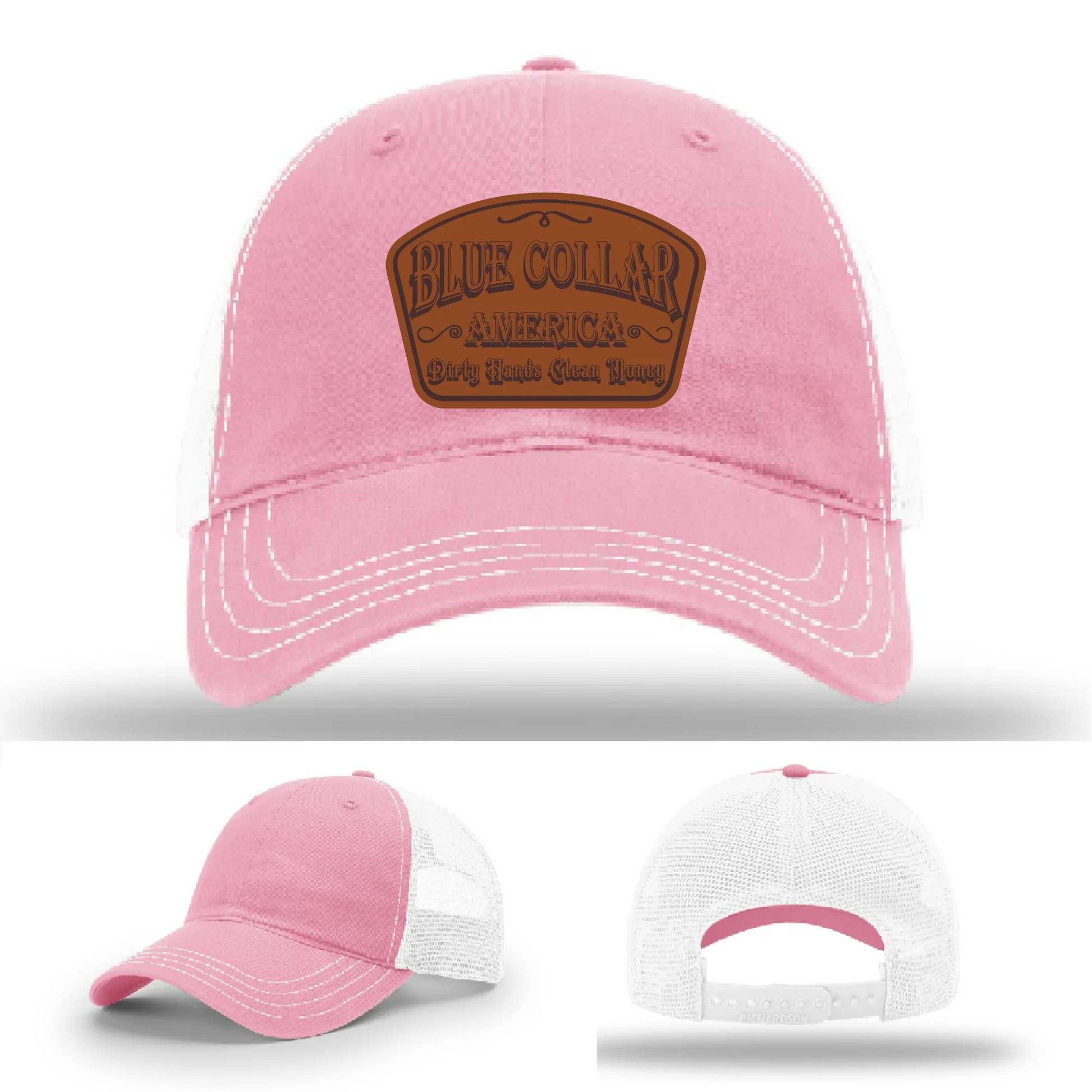 Dirty Hands Clean Money Leather Patch Hat