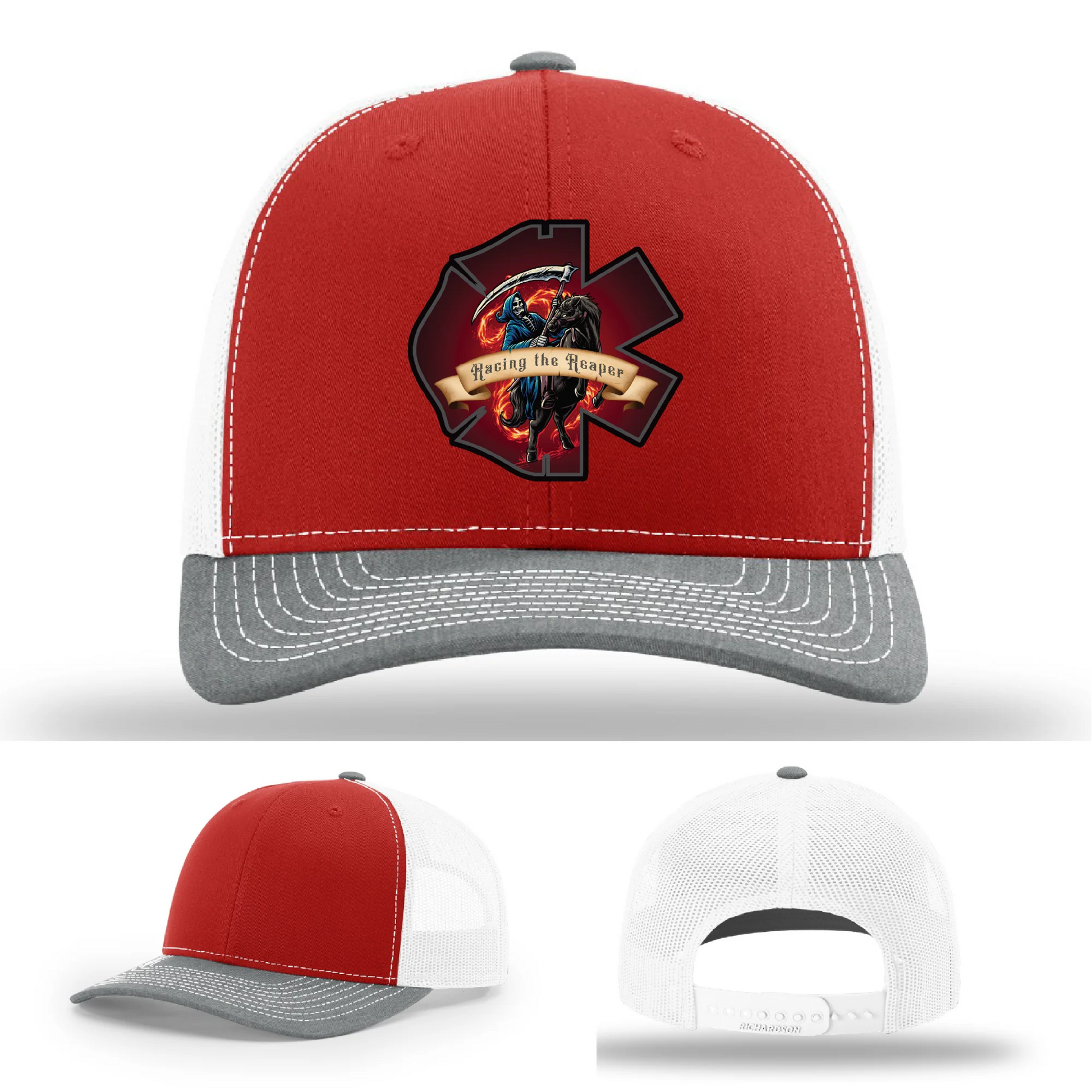 Fire and EMS Reaper Leather Patch Hat