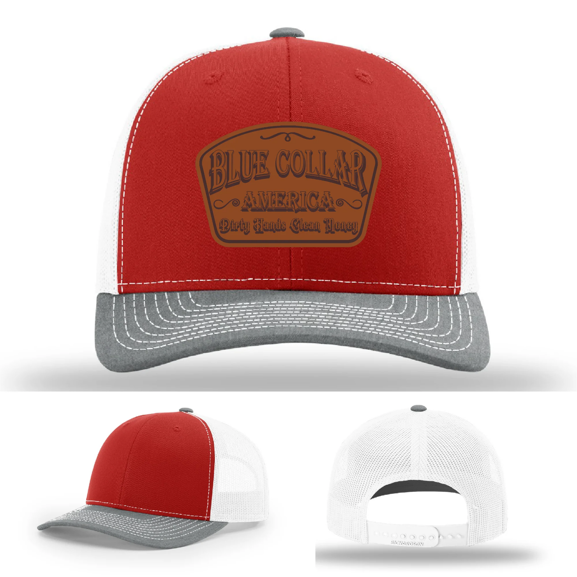 Dirty Hands Clean Money Leather Patch Hat