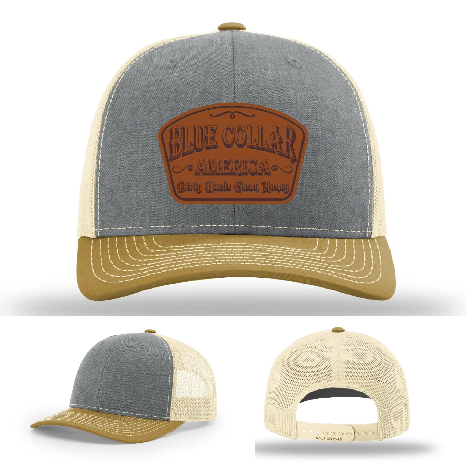 Dirty Hands Clean Money Leather Patch Hat