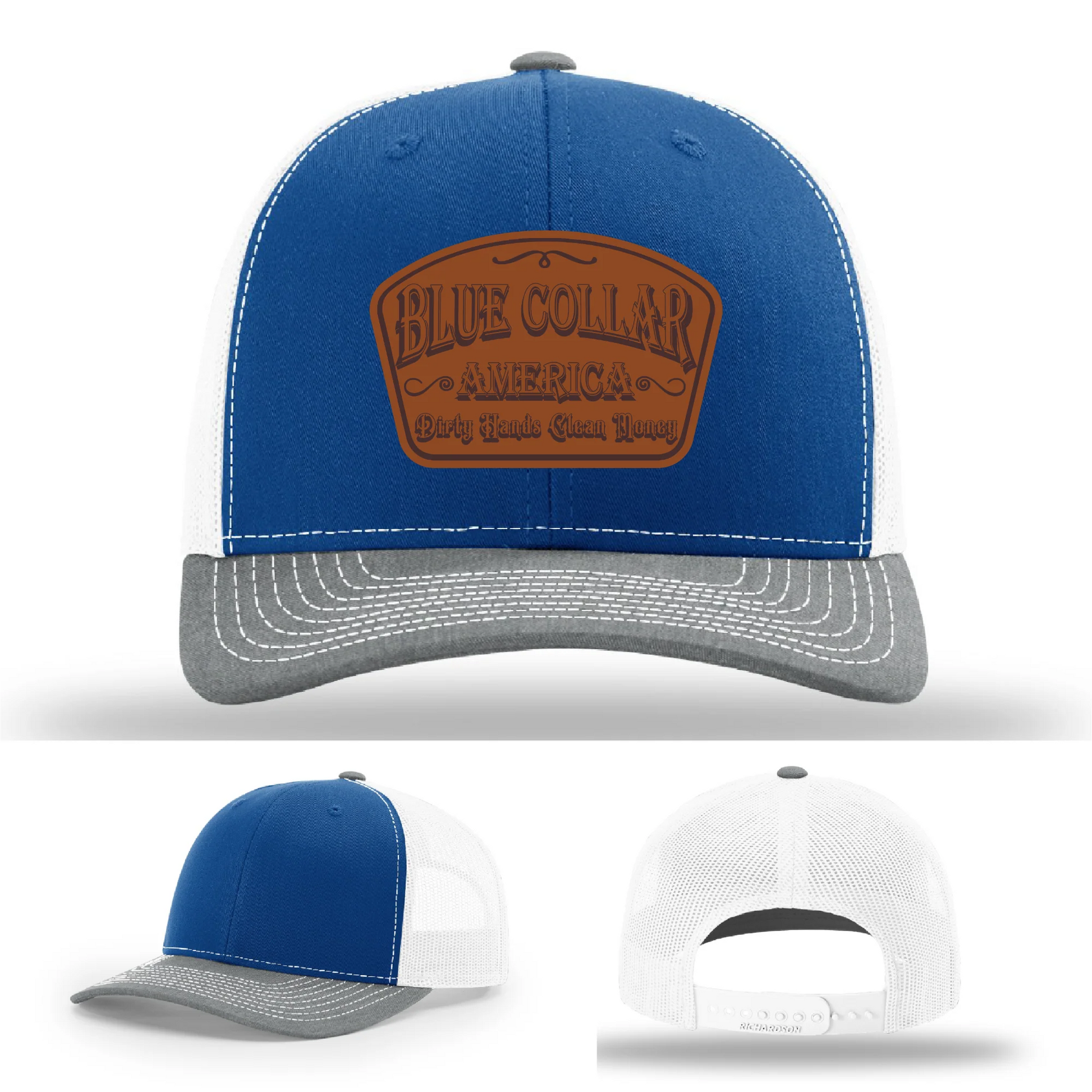 Dirty Hands Clean Money Leather Patch Hat