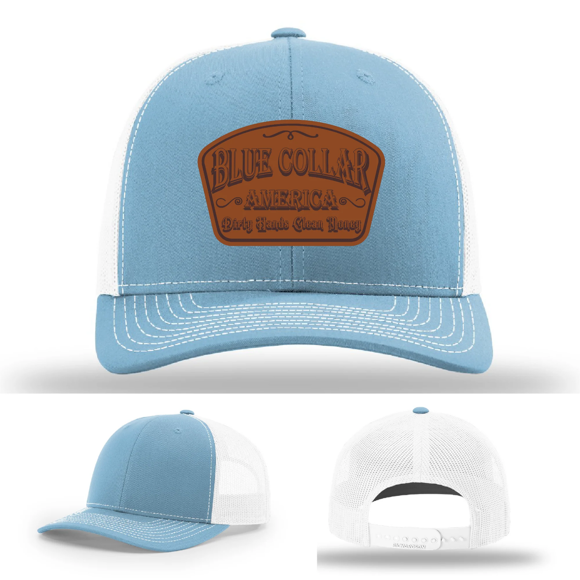 Dirty Hands Clean Money Leather Patch Hat