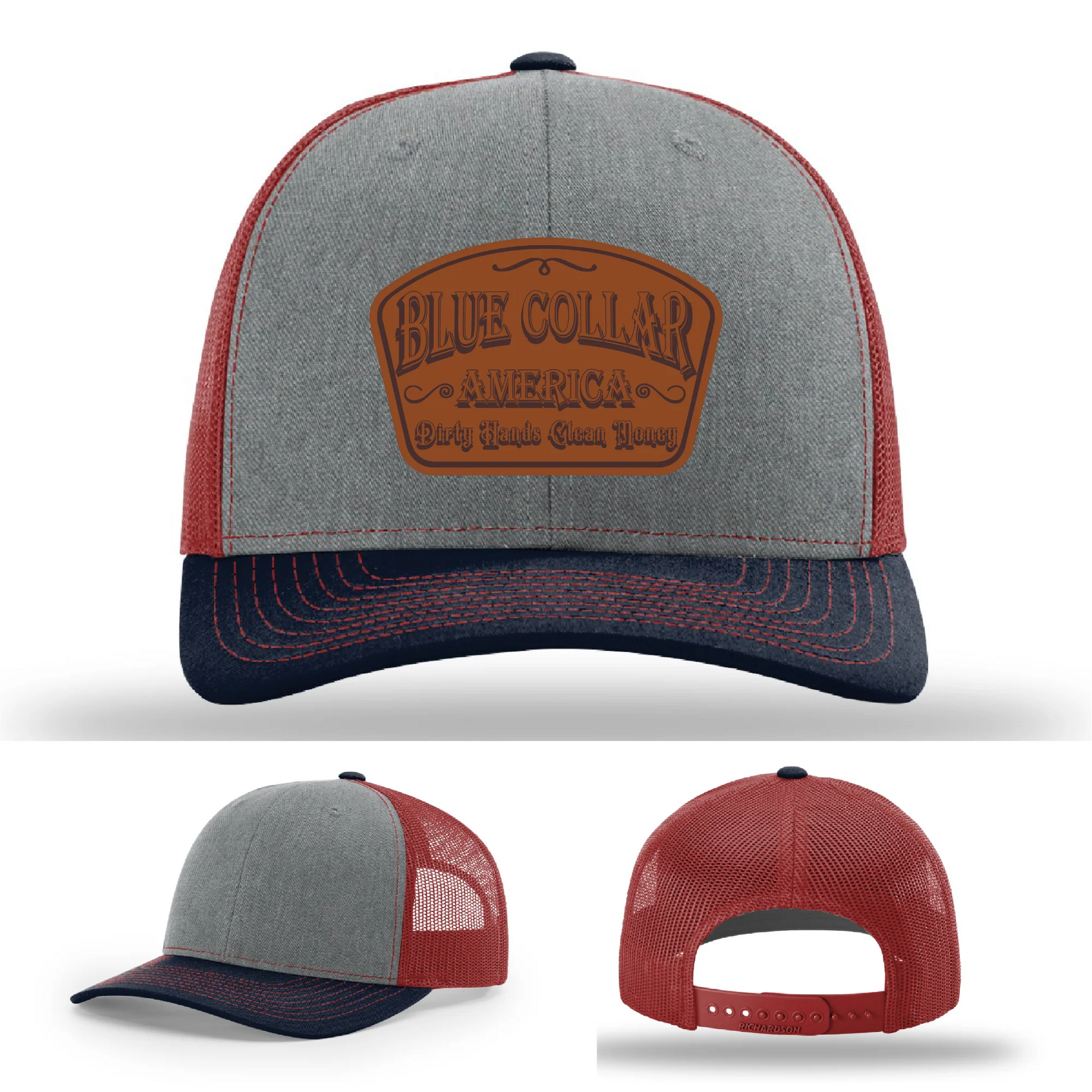 Dirty Hands Clean Money Leather Patch Hat
