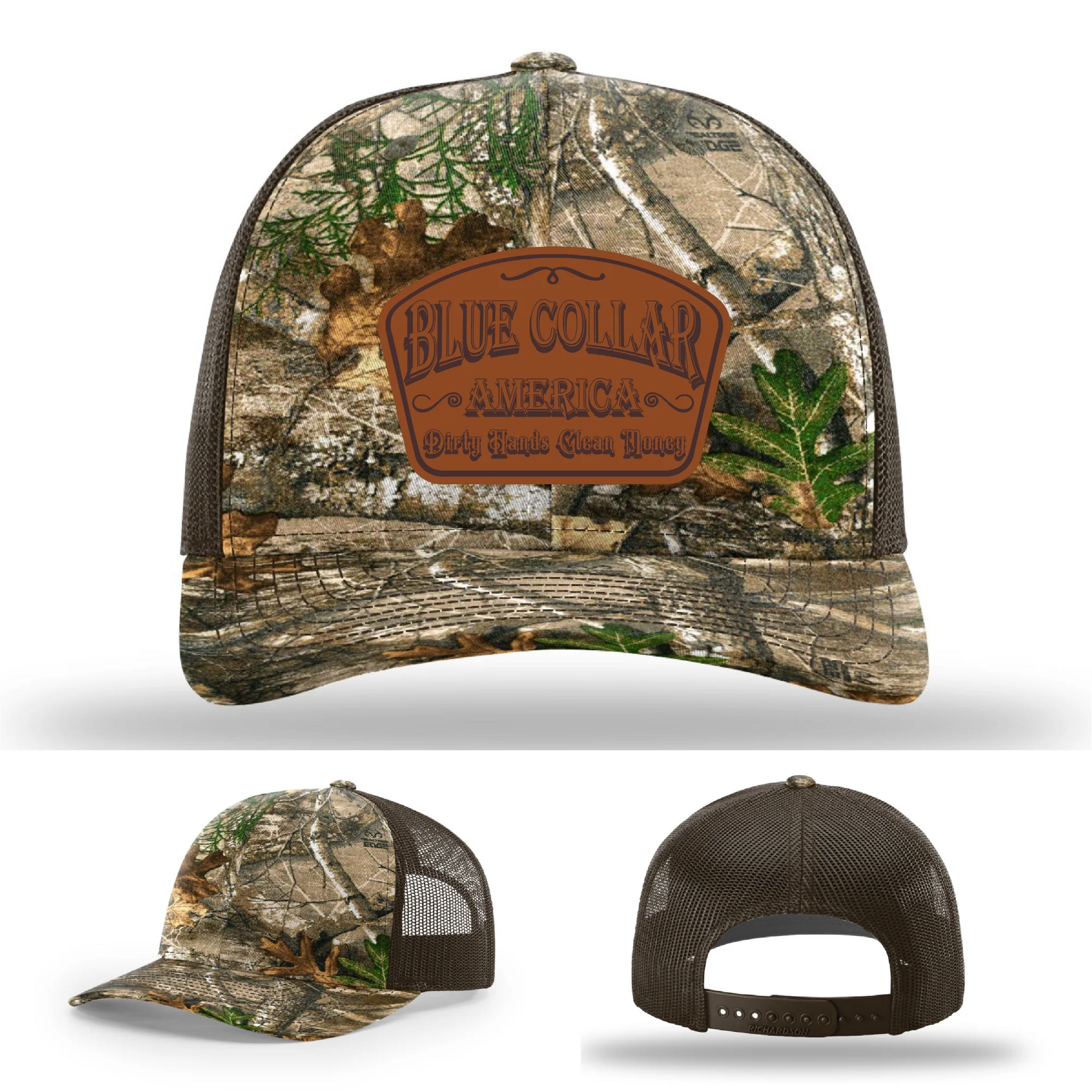 Dirty Hands Clean Money Leather Patch Hat