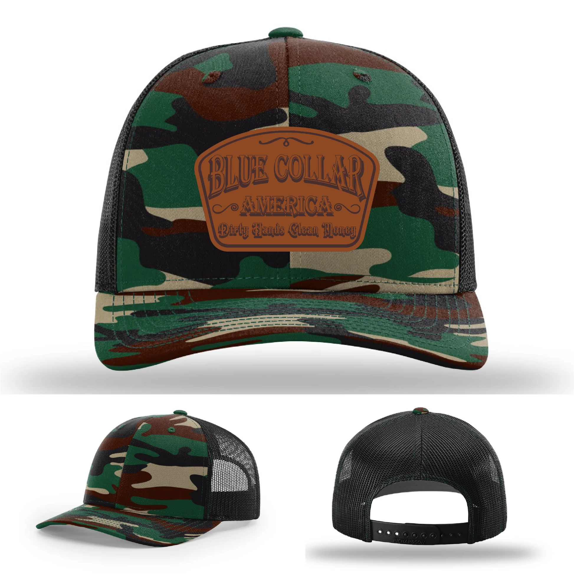 Dirty Hands Clean Money Leather Patch Hat
