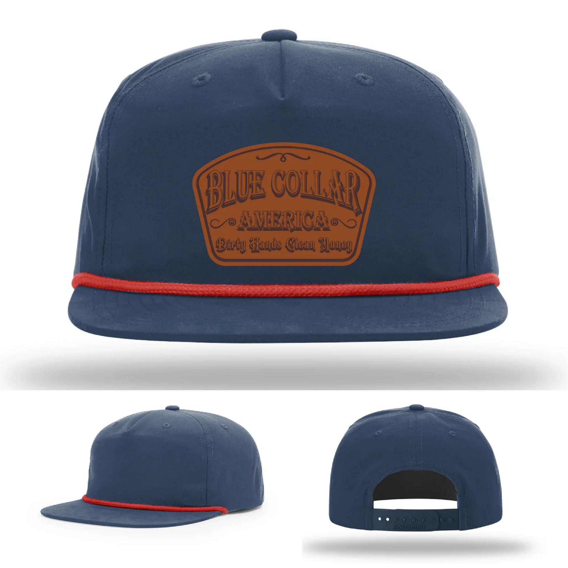 Dirty Hands Clean Money Leather Patch Hat