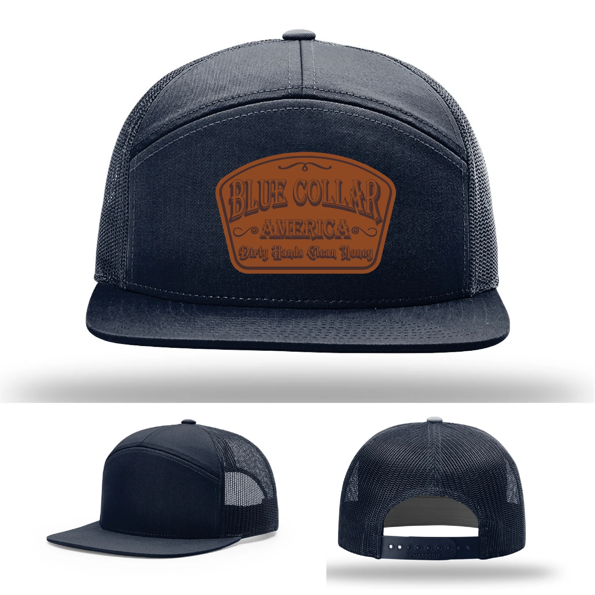 Dirty Hands Clean Money Leather Patch Hat