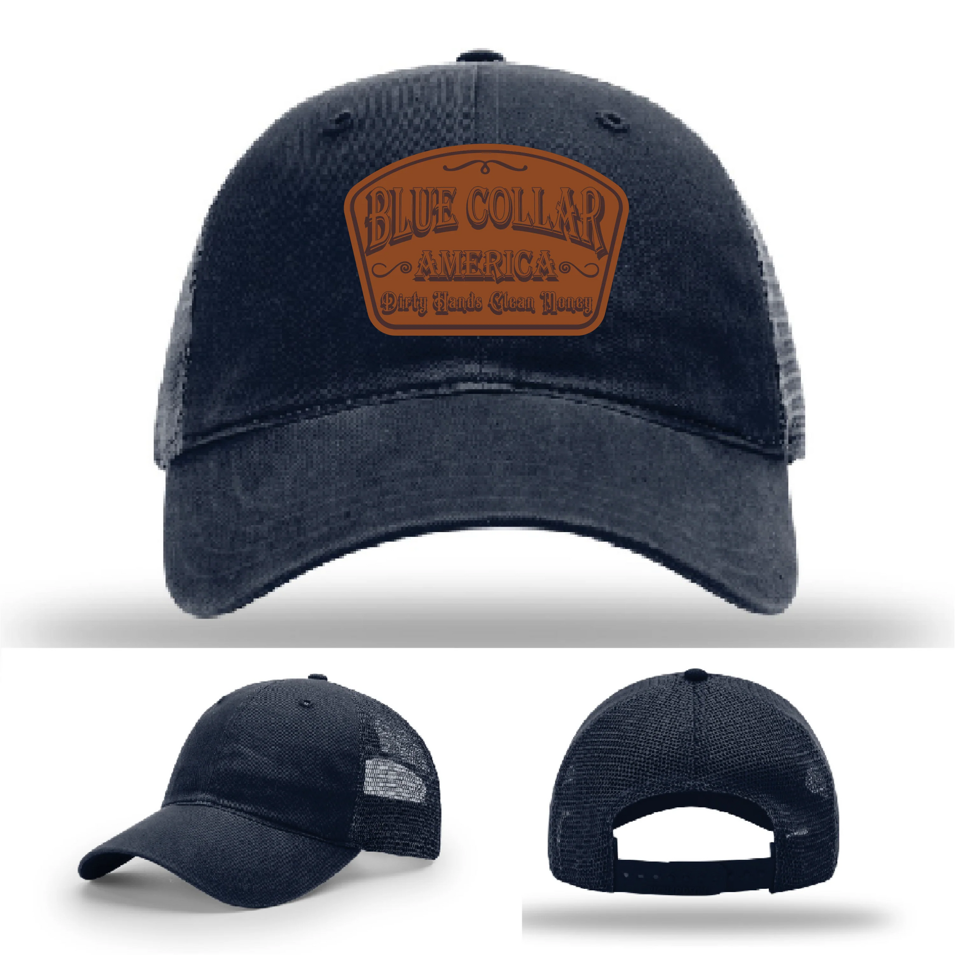 Dirty Hands Clean Money Leather Patch Hat