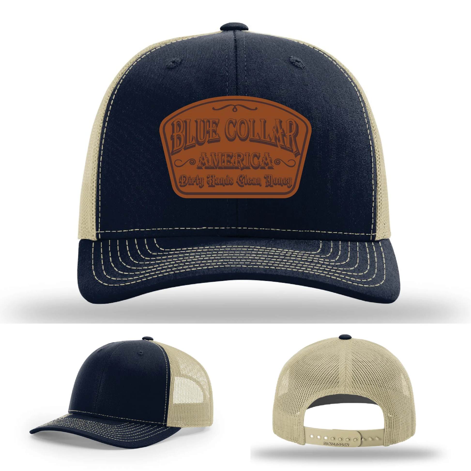 Dirty Hands Clean Money Leather Patch Hat