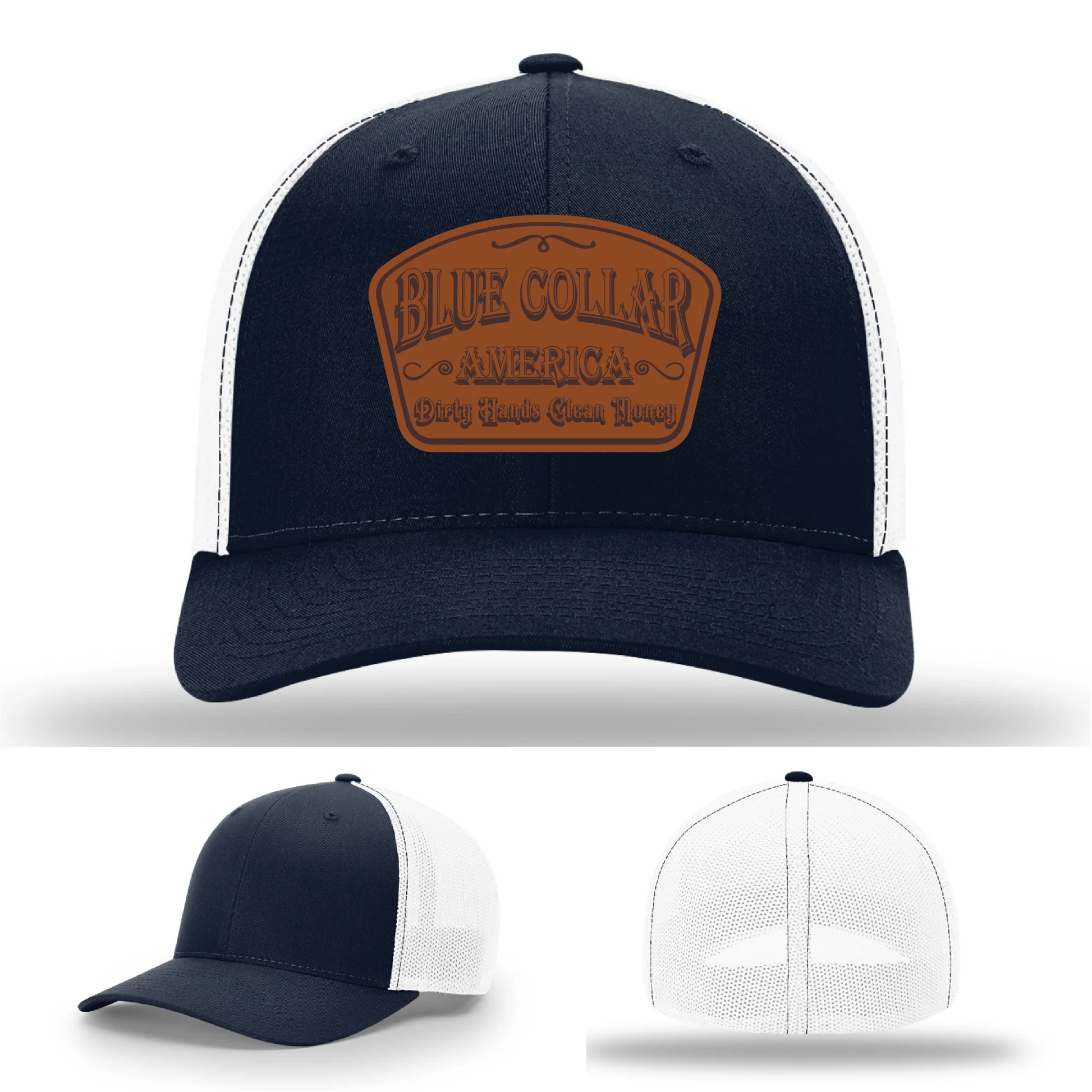 Dirty Hands Clean Money Leather Patch Hat