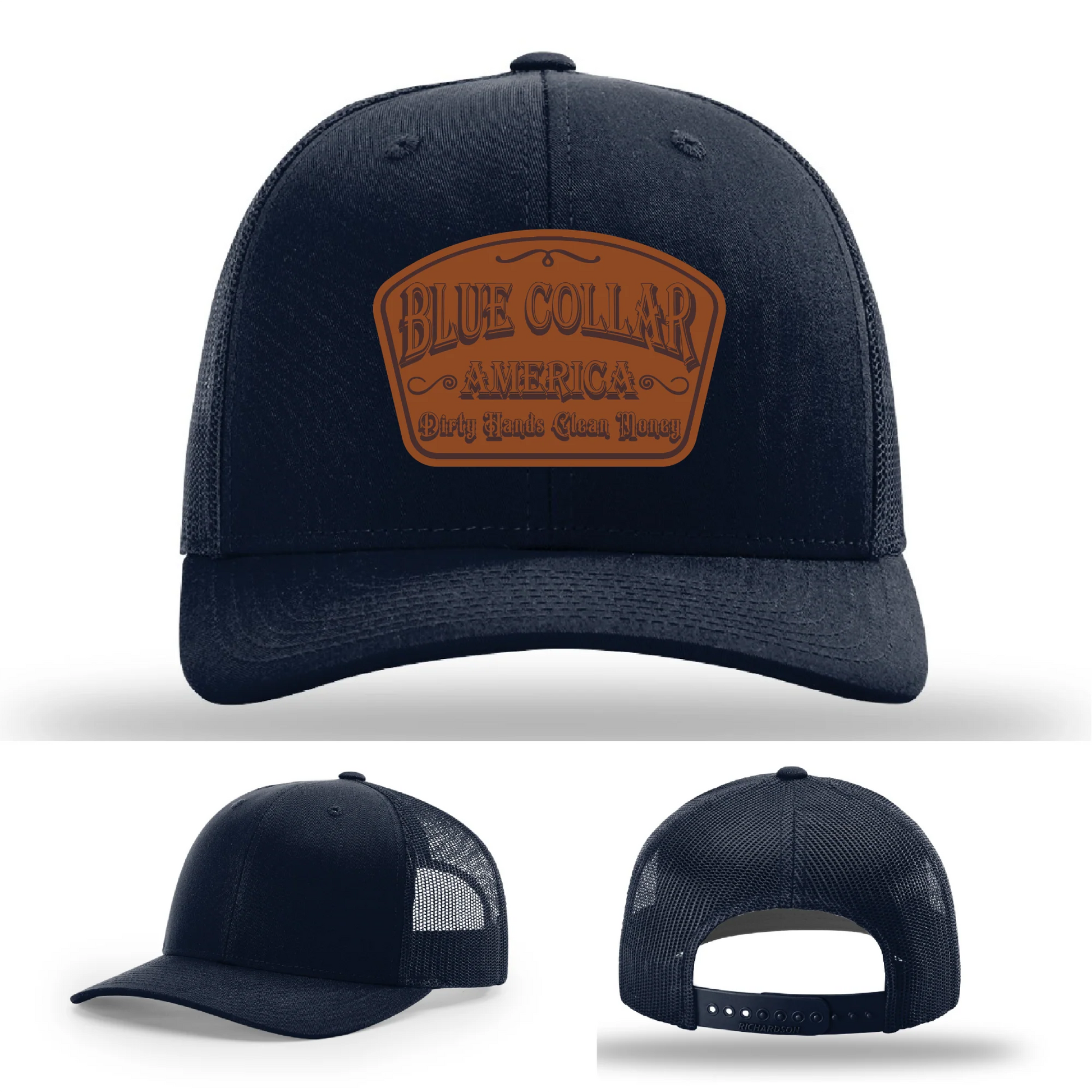 Dirty Hands Clean Money Leather Patch Hat