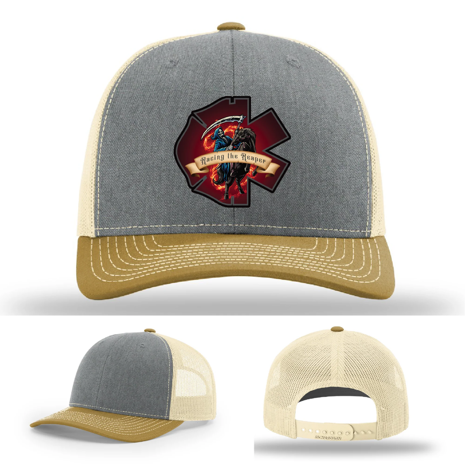 Fire and EMS Reaper Leather Patch Hat