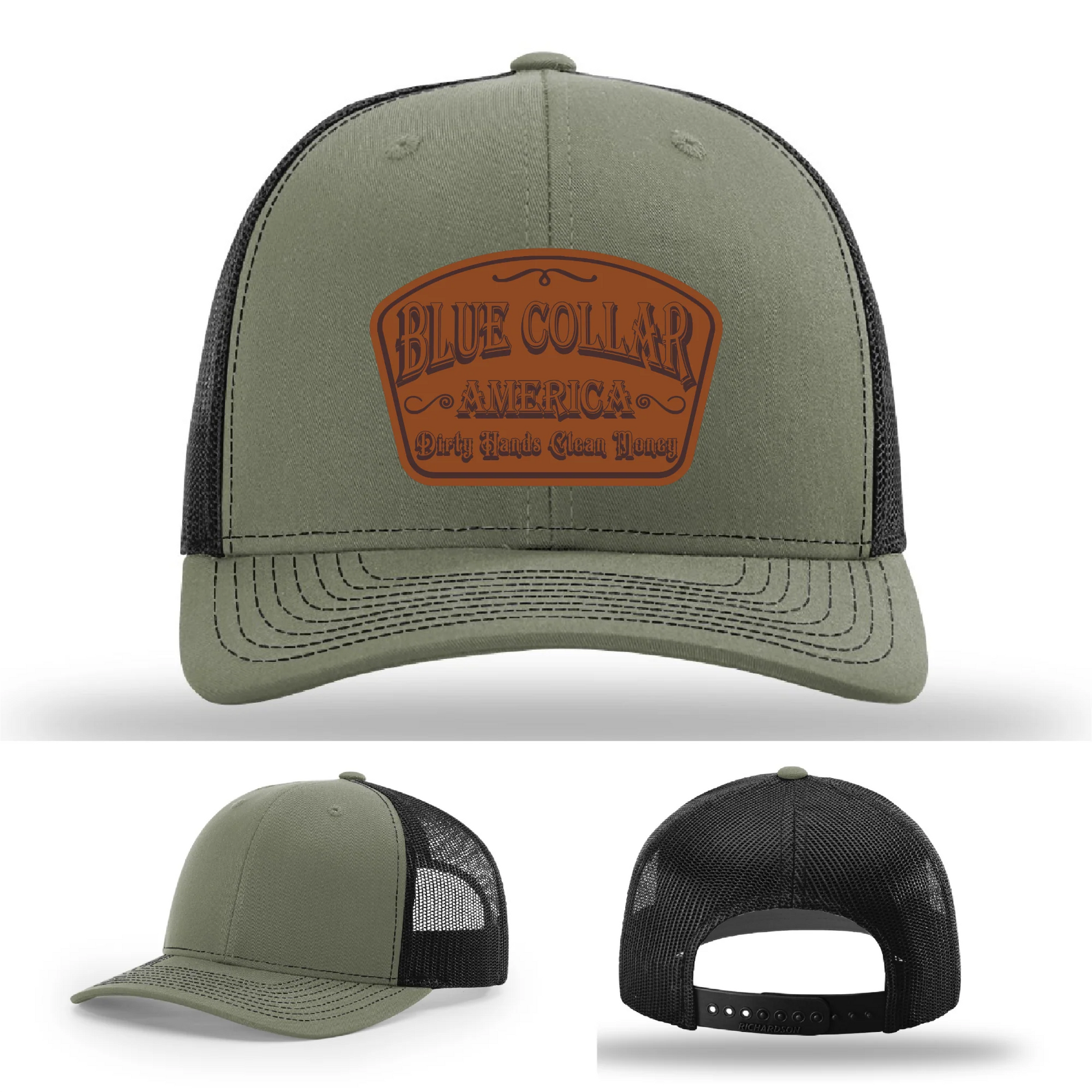 Dirty Hands Clean Money Leather Patch Hat
