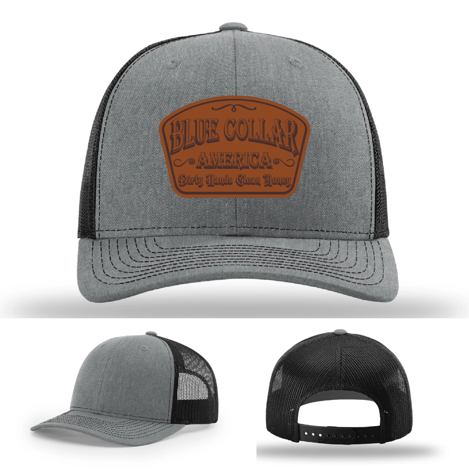 Dirty Hands Clean Money Leather Patch Hat