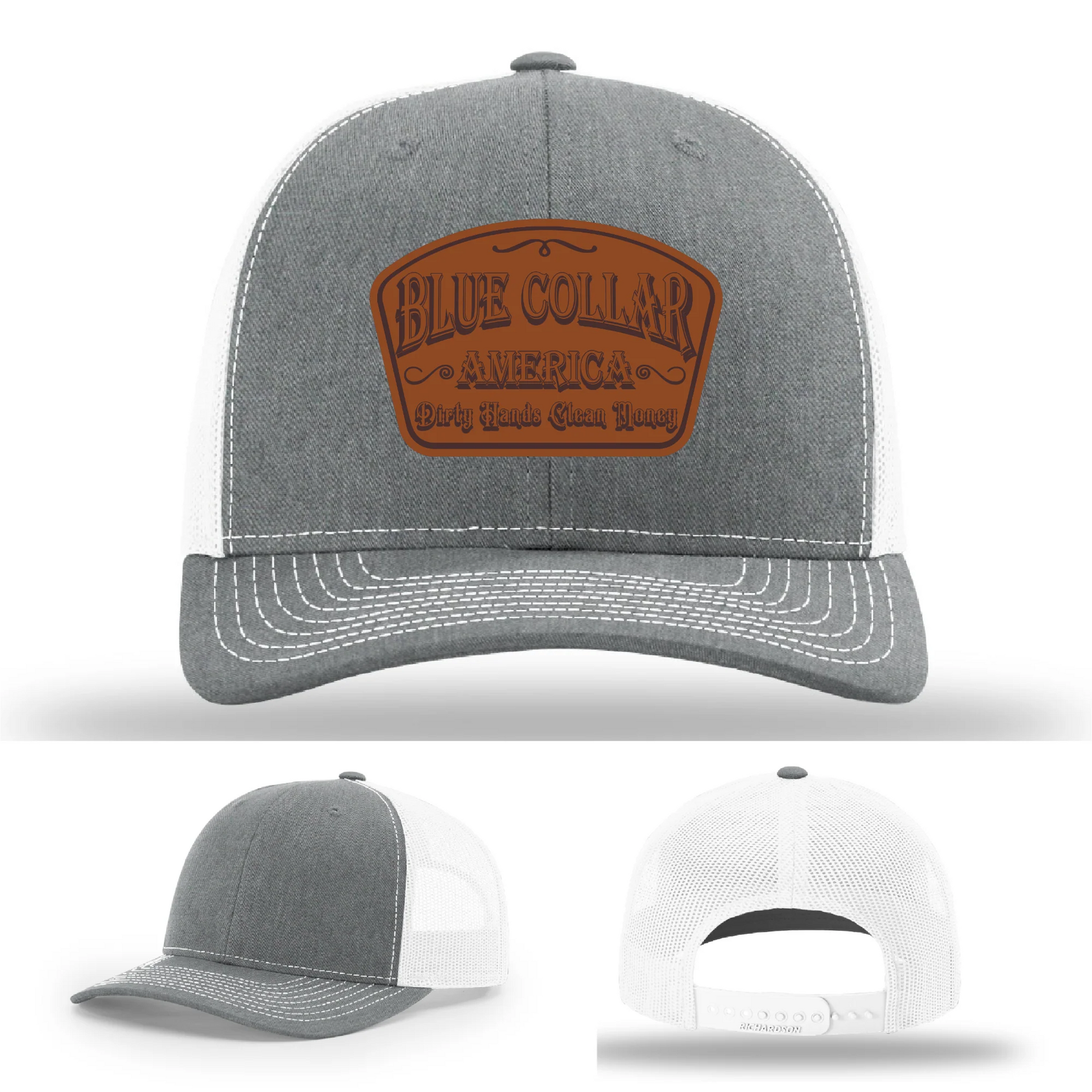 Dirty Hands Clean Money Leather Patch Hat