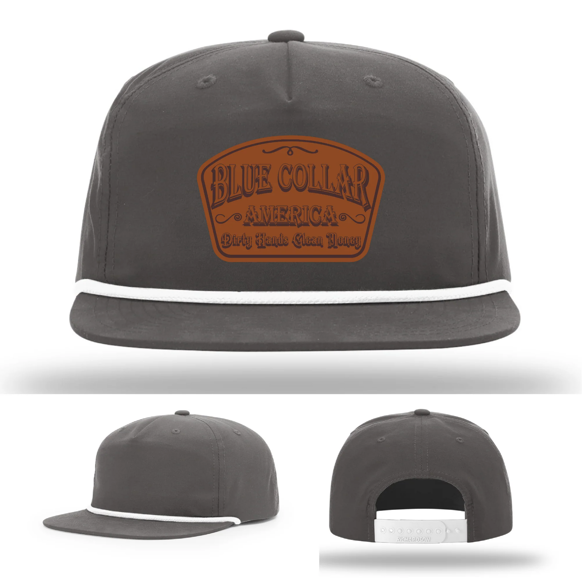 Dirty Hands Clean Money Leather Patch Hat