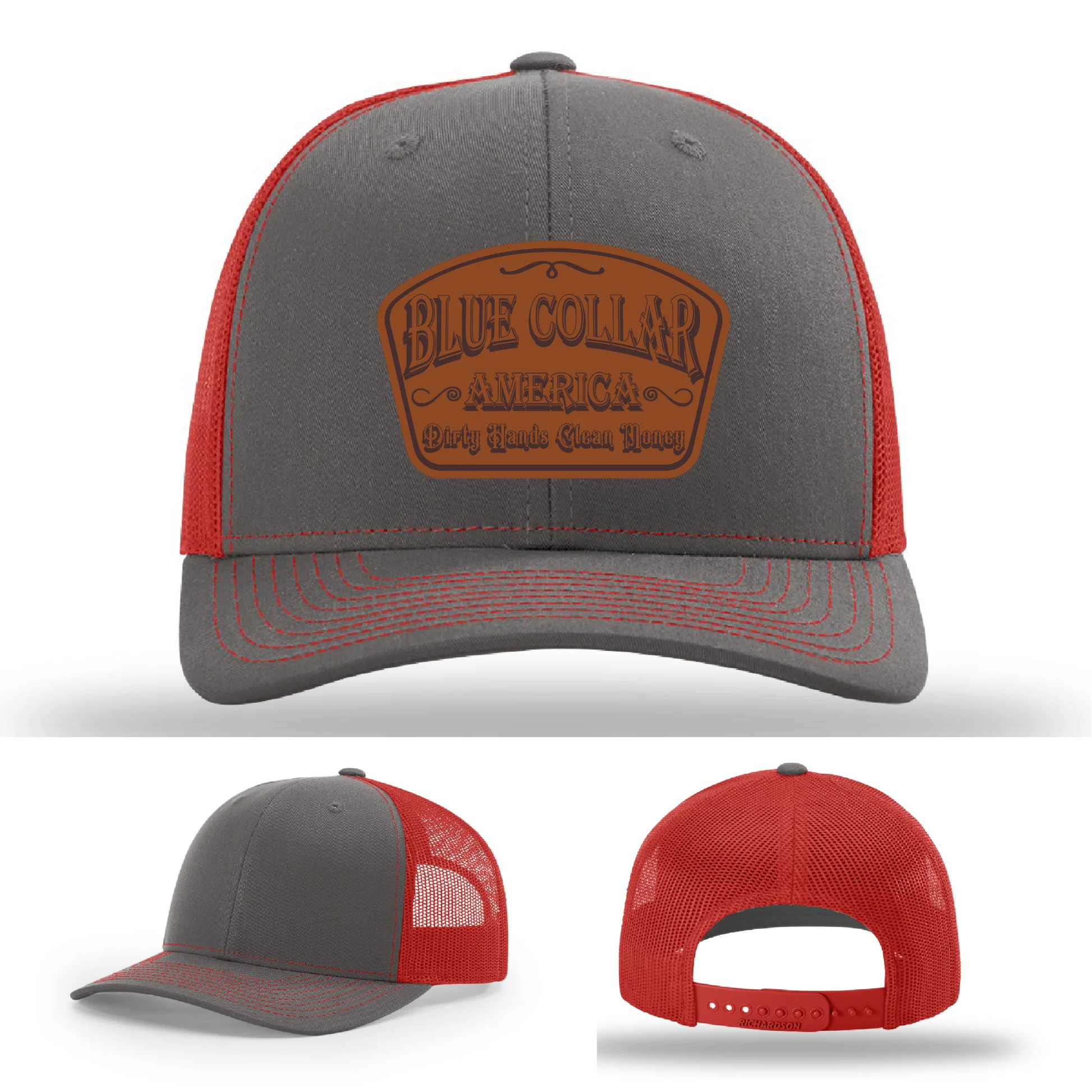 Dirty Hands Clean Money Leather Patch Hat