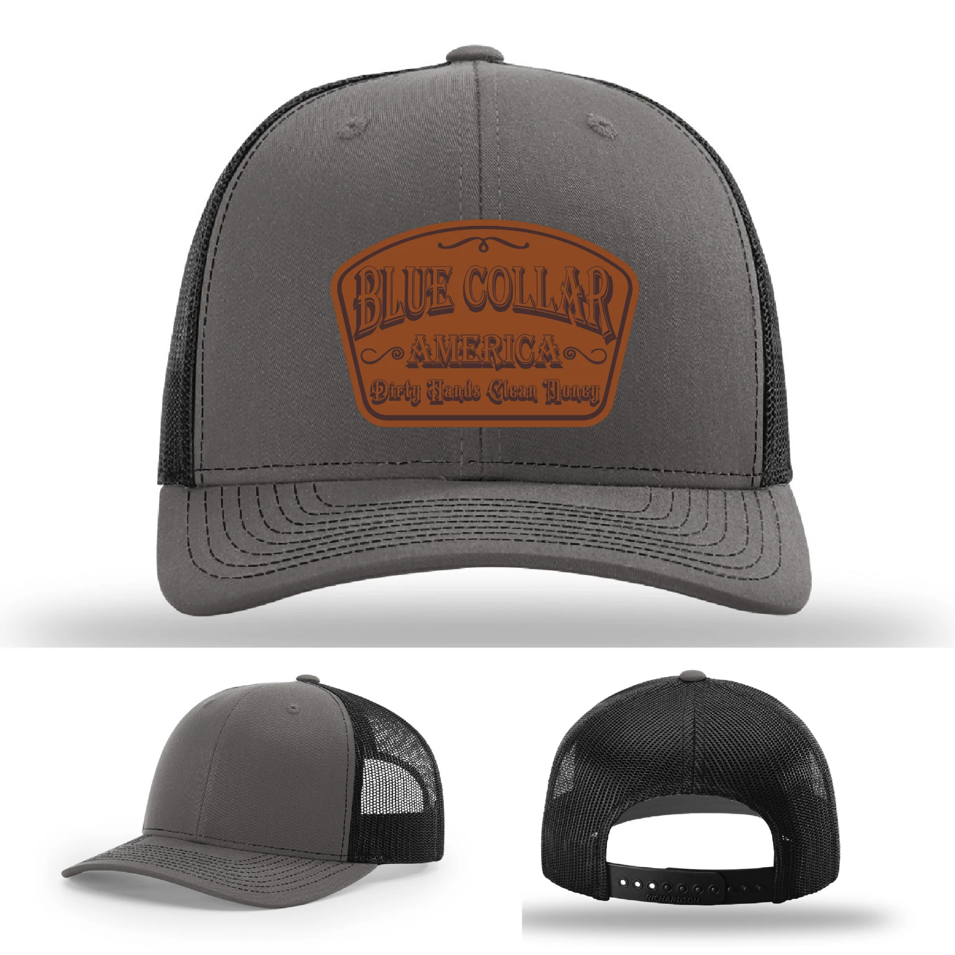 Dirty Hands Clean Money Leather Patch Hat