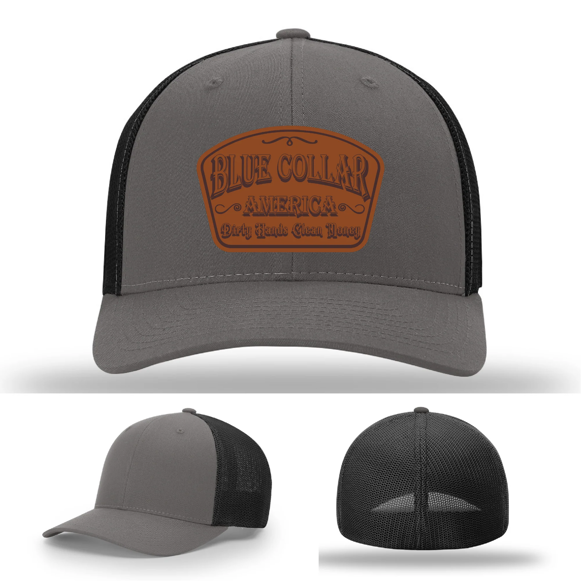 Dirty Hands Clean Money Leather Patch Hat