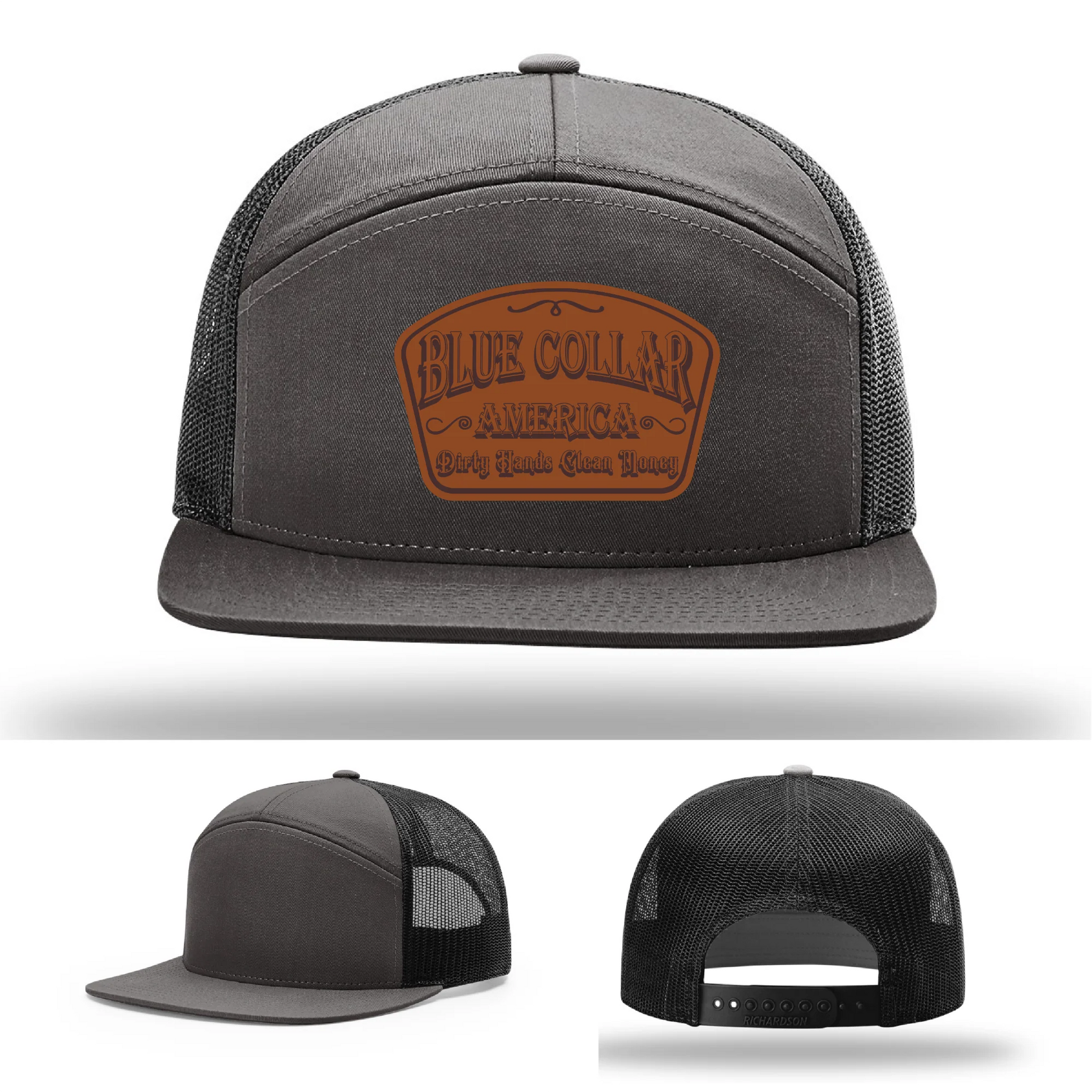 Dirty Hands Clean Money Leather Patch Hat