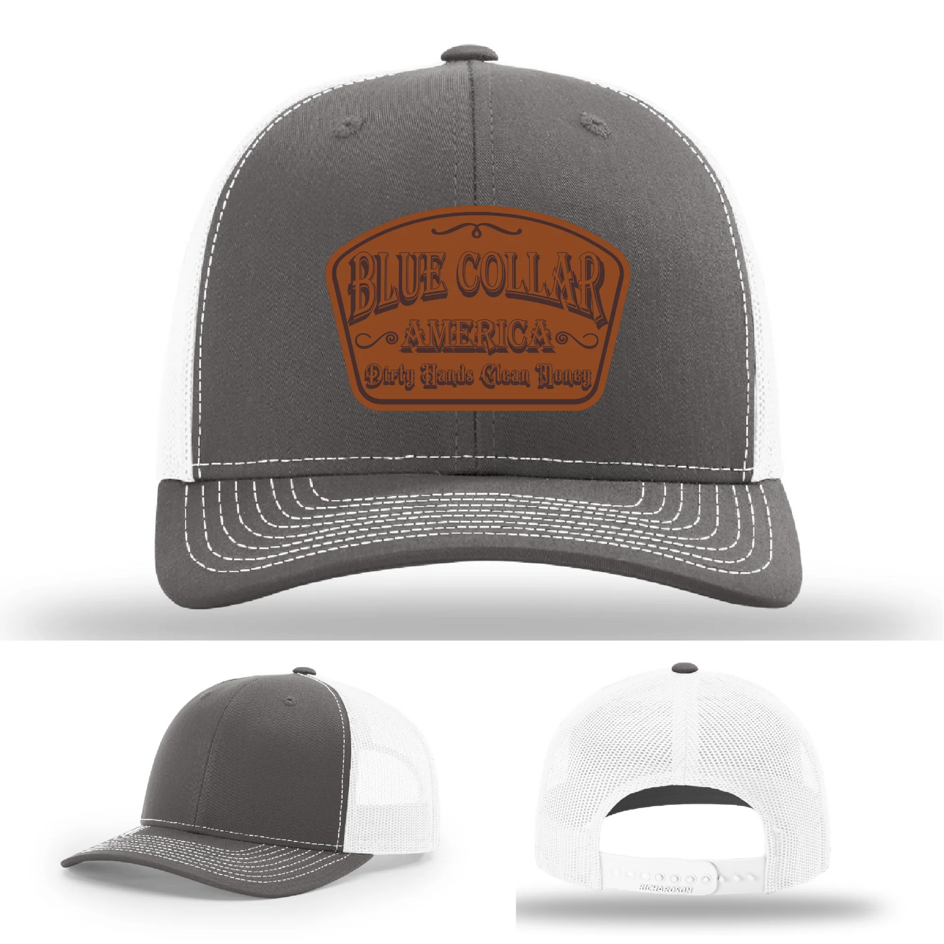 Dirty Hands Clean Money Leather Patch Hat