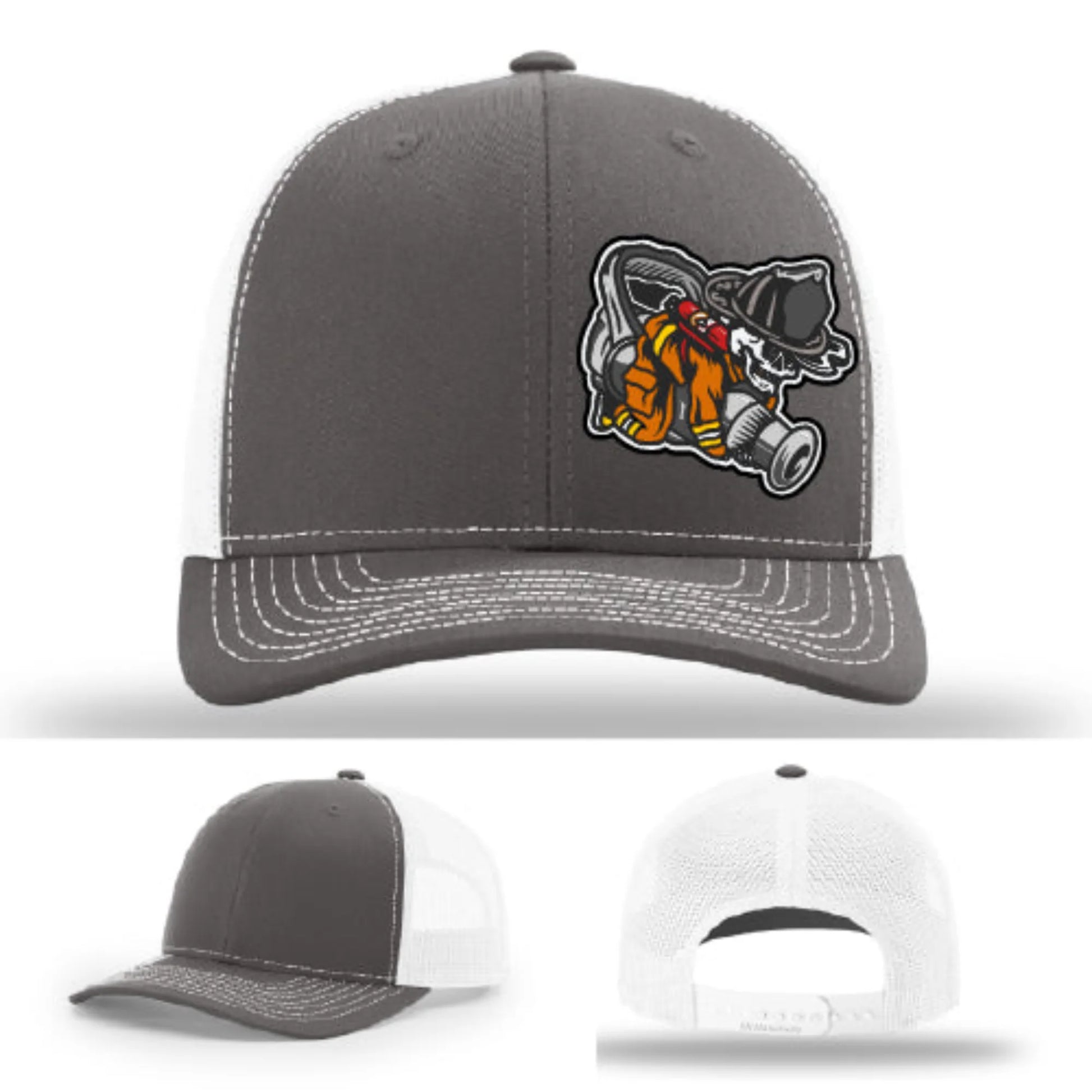 Straight Stream Psycho Firefighter Leather Patch Hat