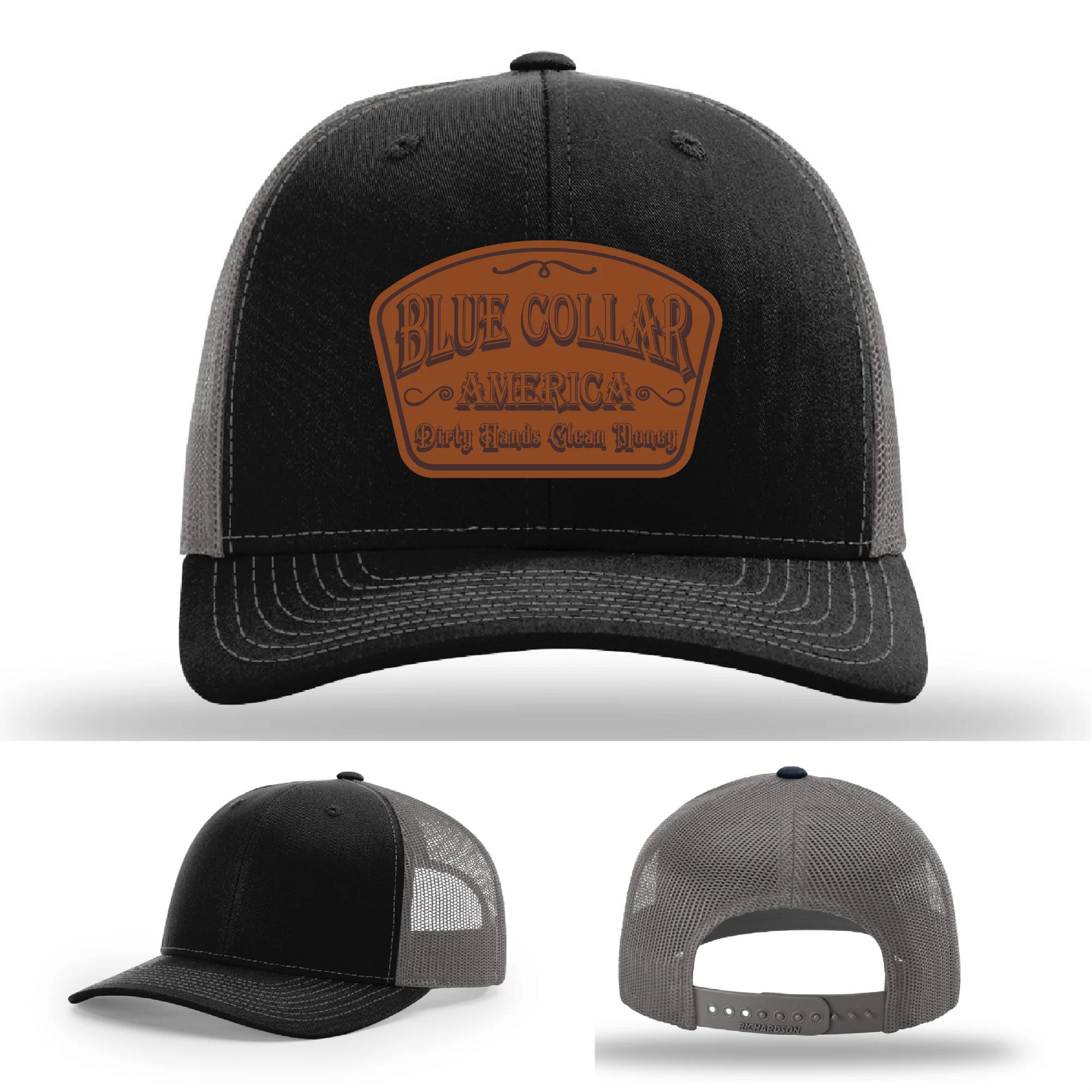 Dirty Hands Clean Money Leather Patch Hat