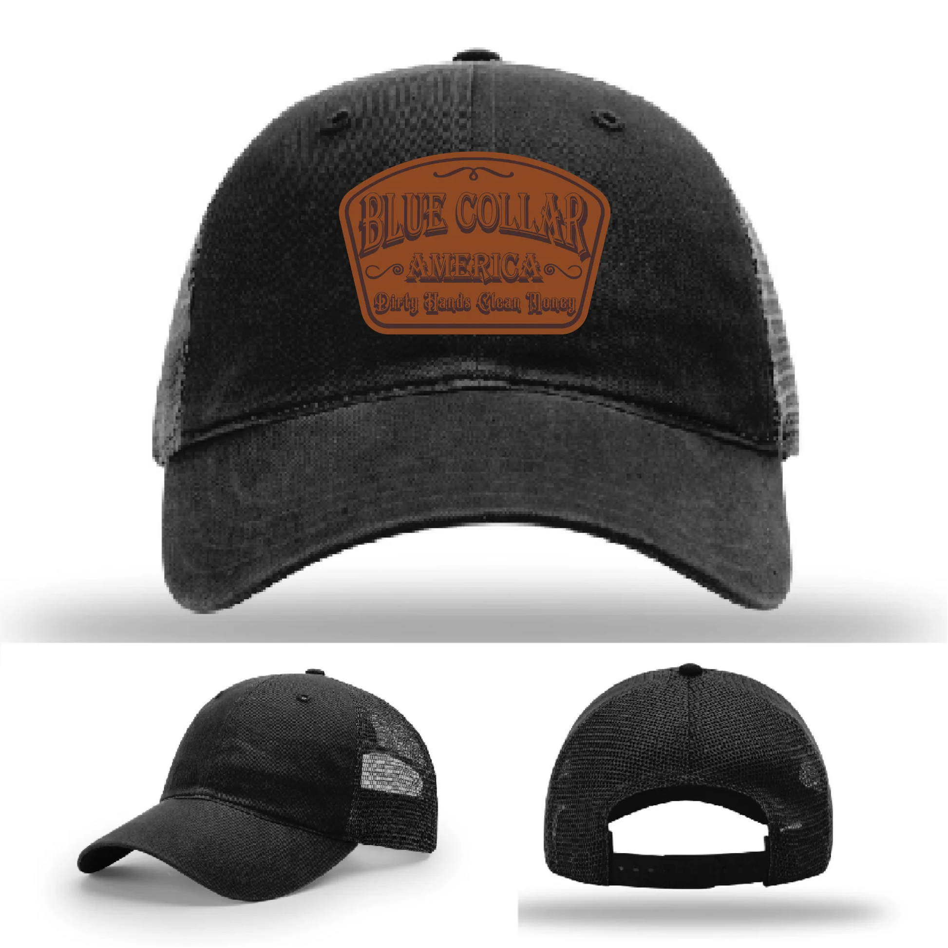Dirty Hands Clean Money Leather Patch Hat