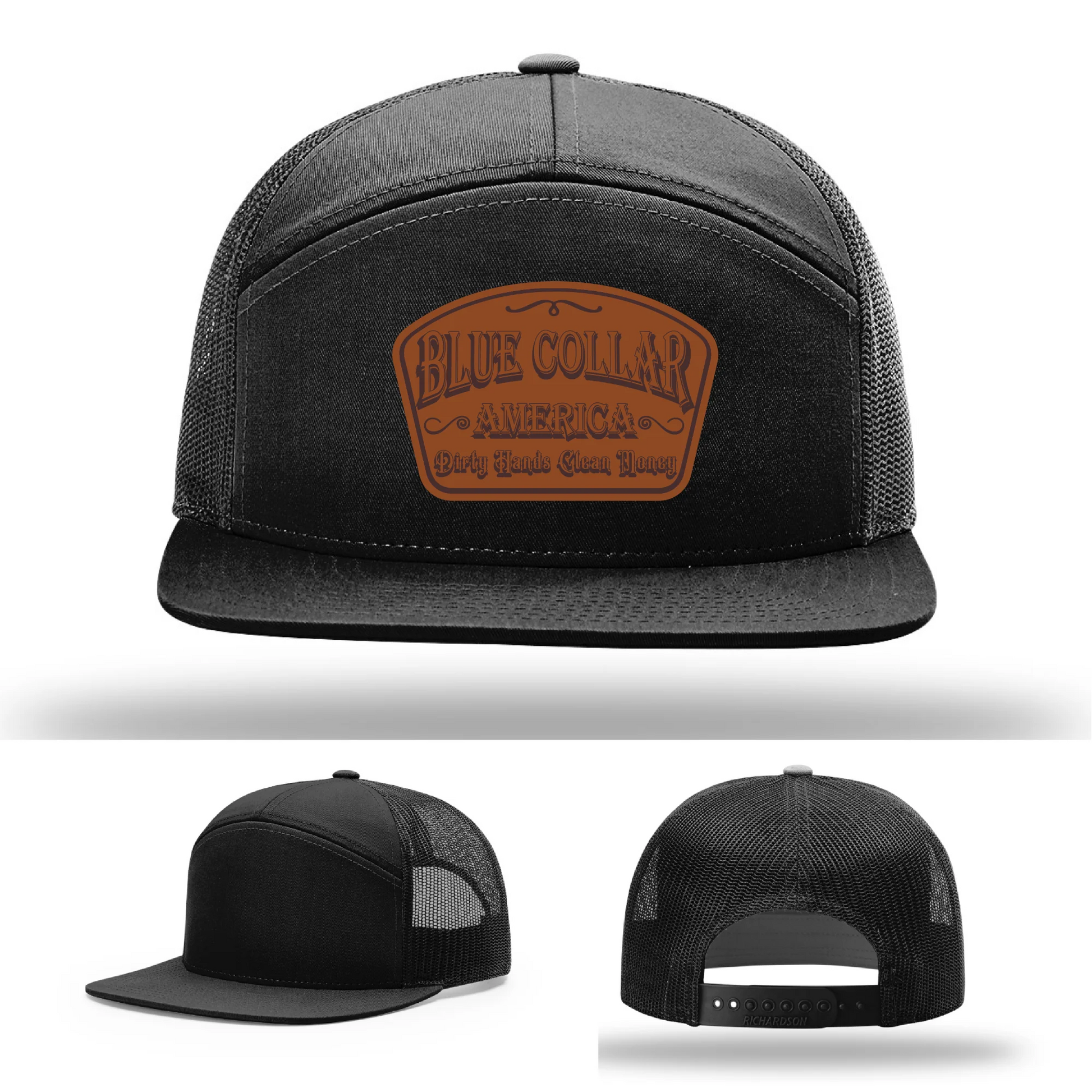 Dirty Hands Clean Money Leather Patch Hat
