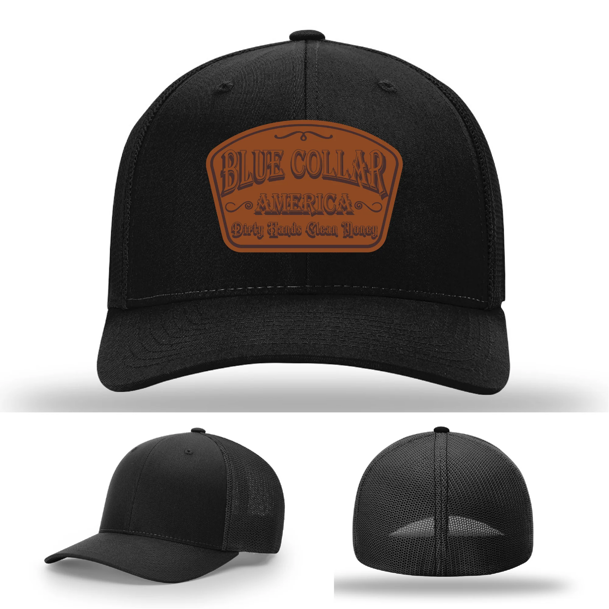 Dirty Hands Clean Money Leather Patch Hat