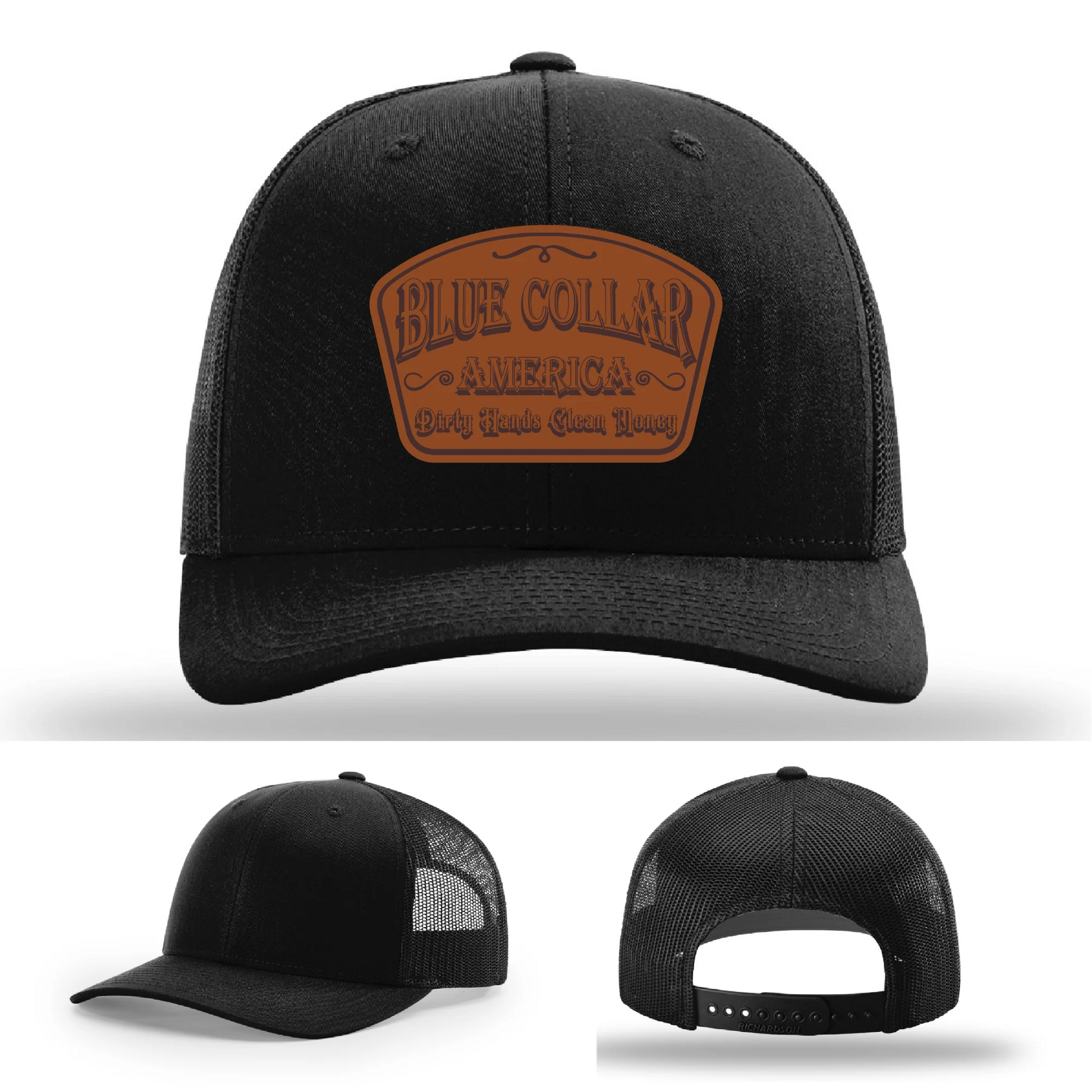 Dirty Hands Clean Money Leather Patch Hat