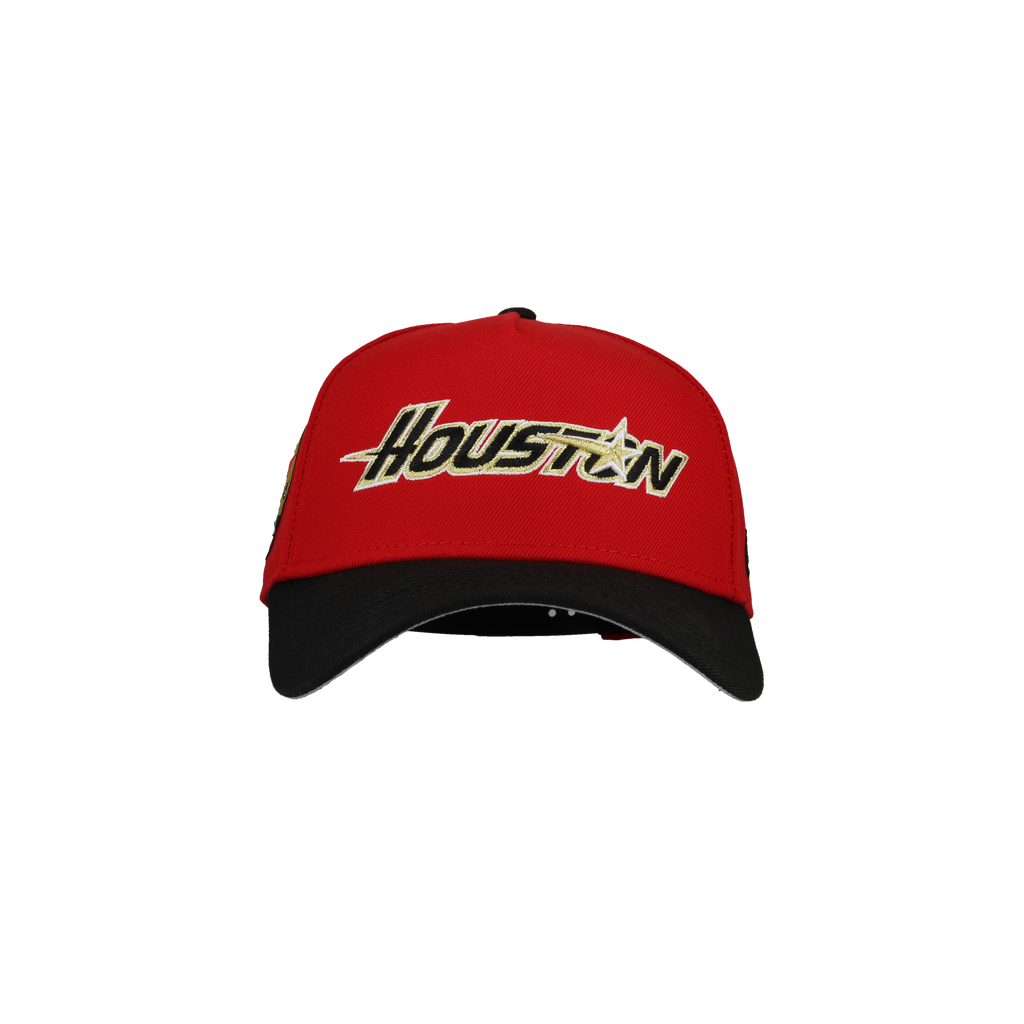 Houston Astros 9Forty A Frame Snapback Hat (Black/Red/Gold)