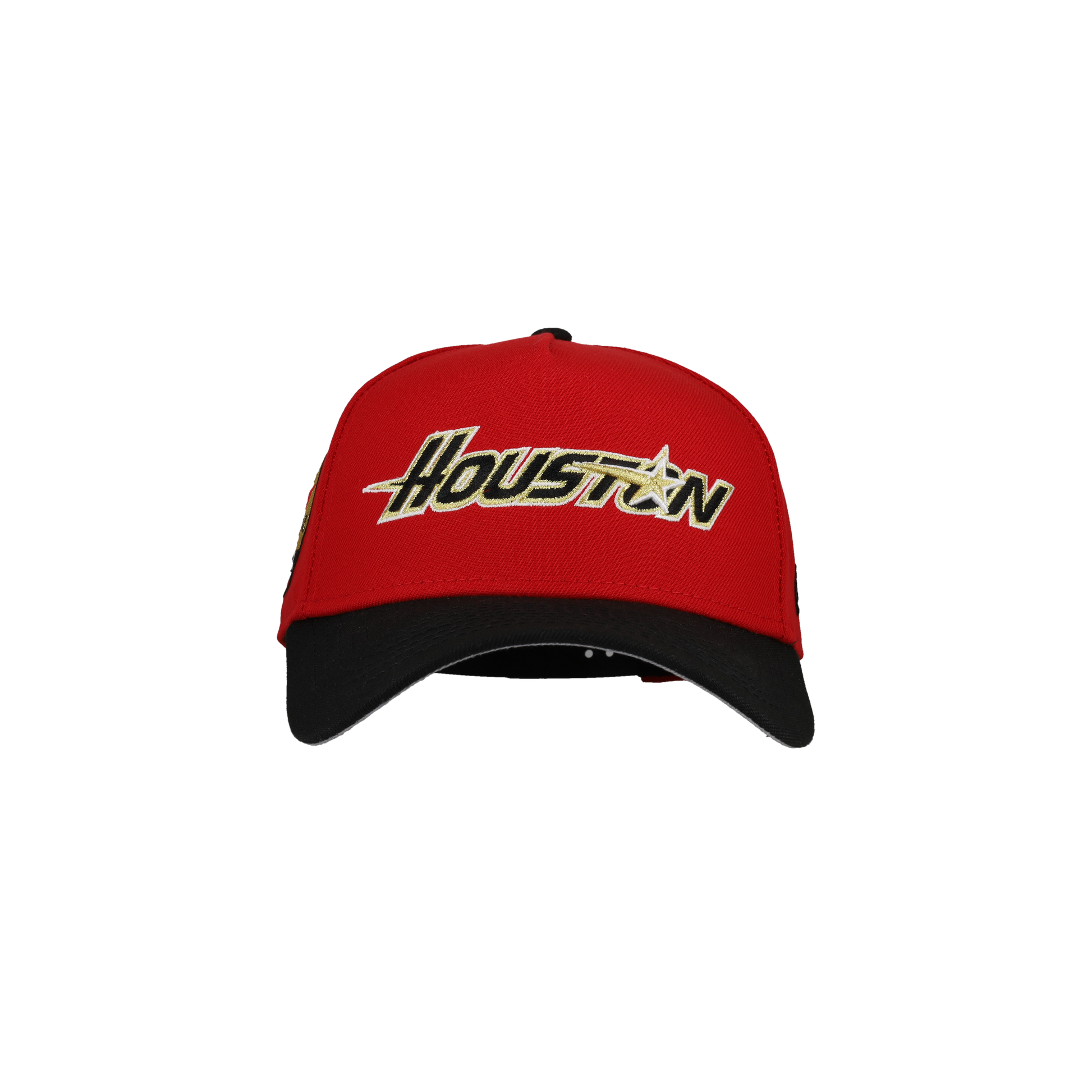 Houston Astros 9Forty A Frame Snapback Hat (Black/Red/Gold)
